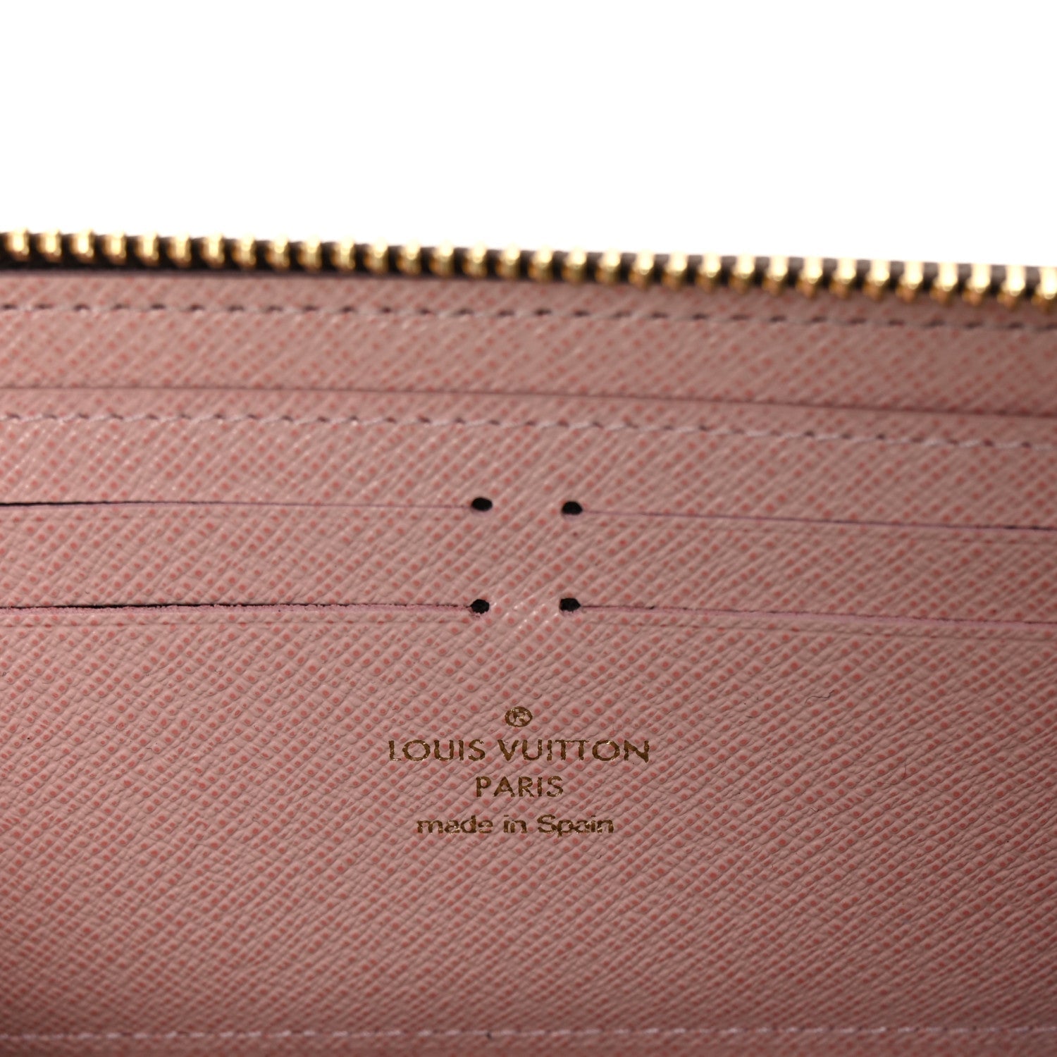 Damier Ebene Clemence Wallet Rose Ballerine