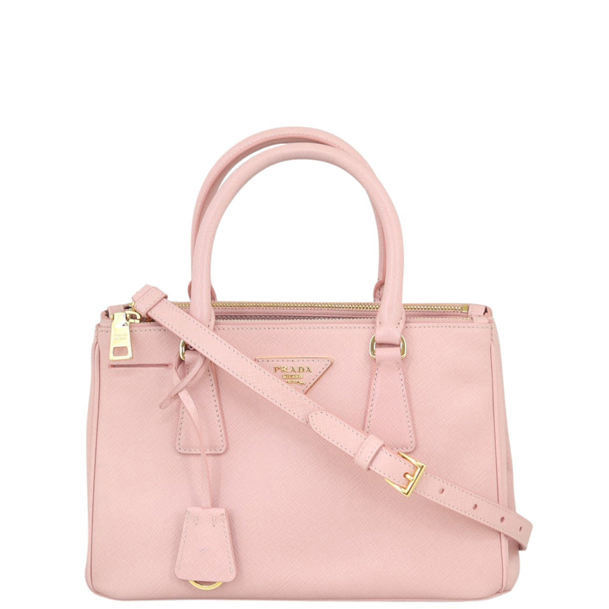 Prada Saffiano Lux Galleria Double Zip Tote Mini