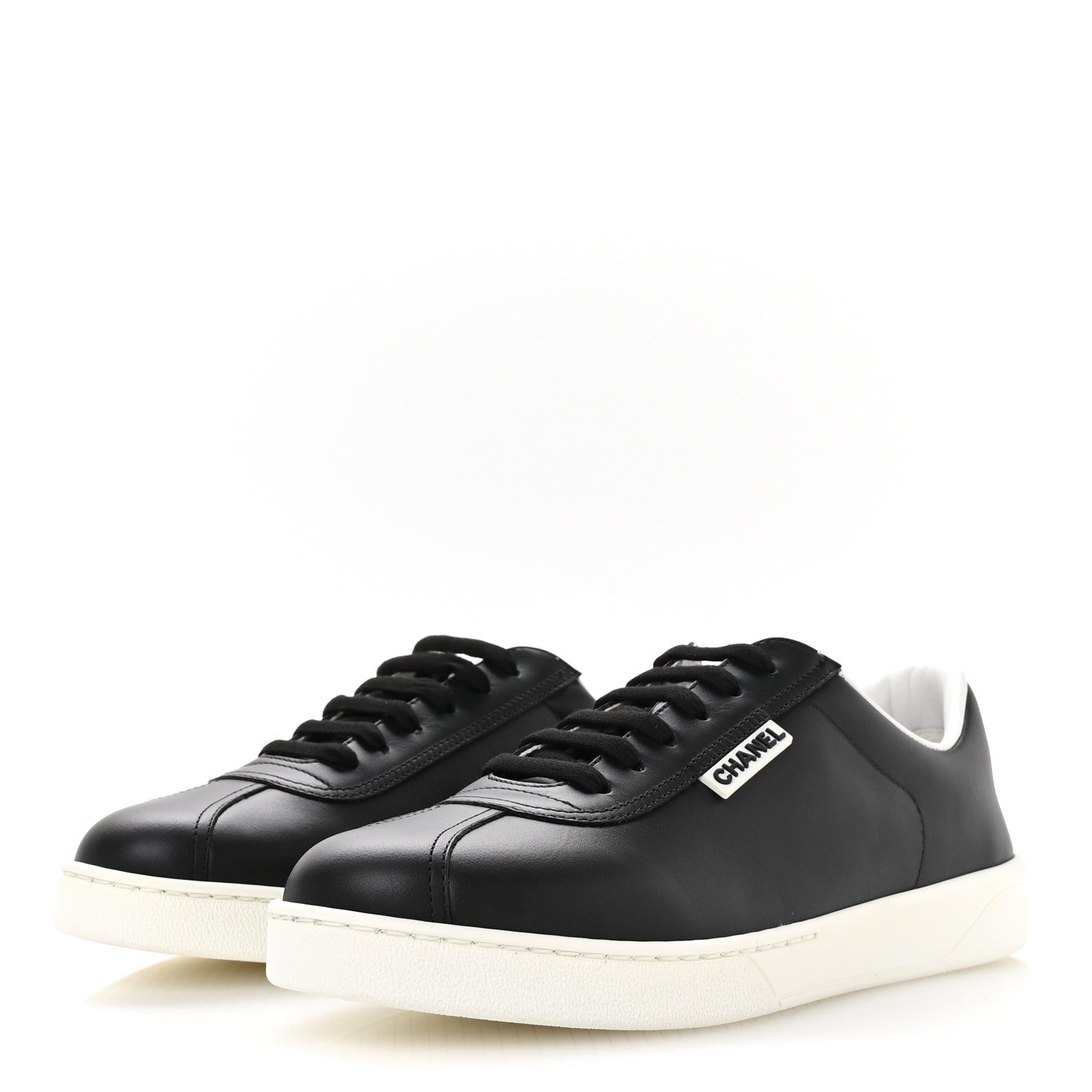 Calfskin CC Womens Sneakers 40.5 Black
