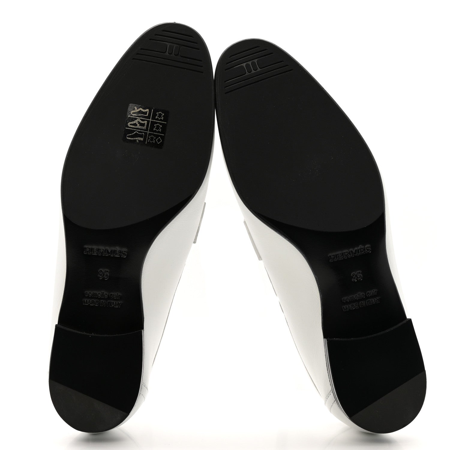Calfskin Womens Royal Loafers 35 White