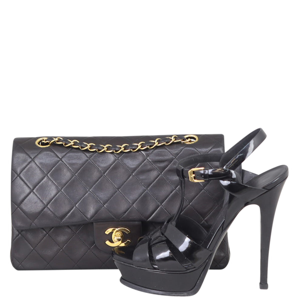 Chanel Classic Double Flap Medium | 2 Series Black Vintage Lambskin