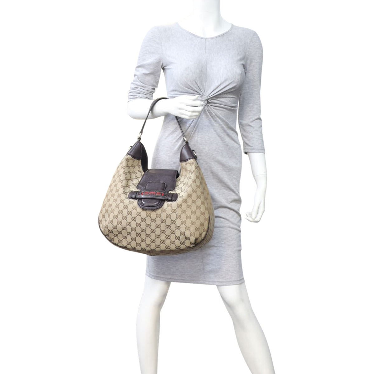 Gucci GG Canvas Dressage Hobo