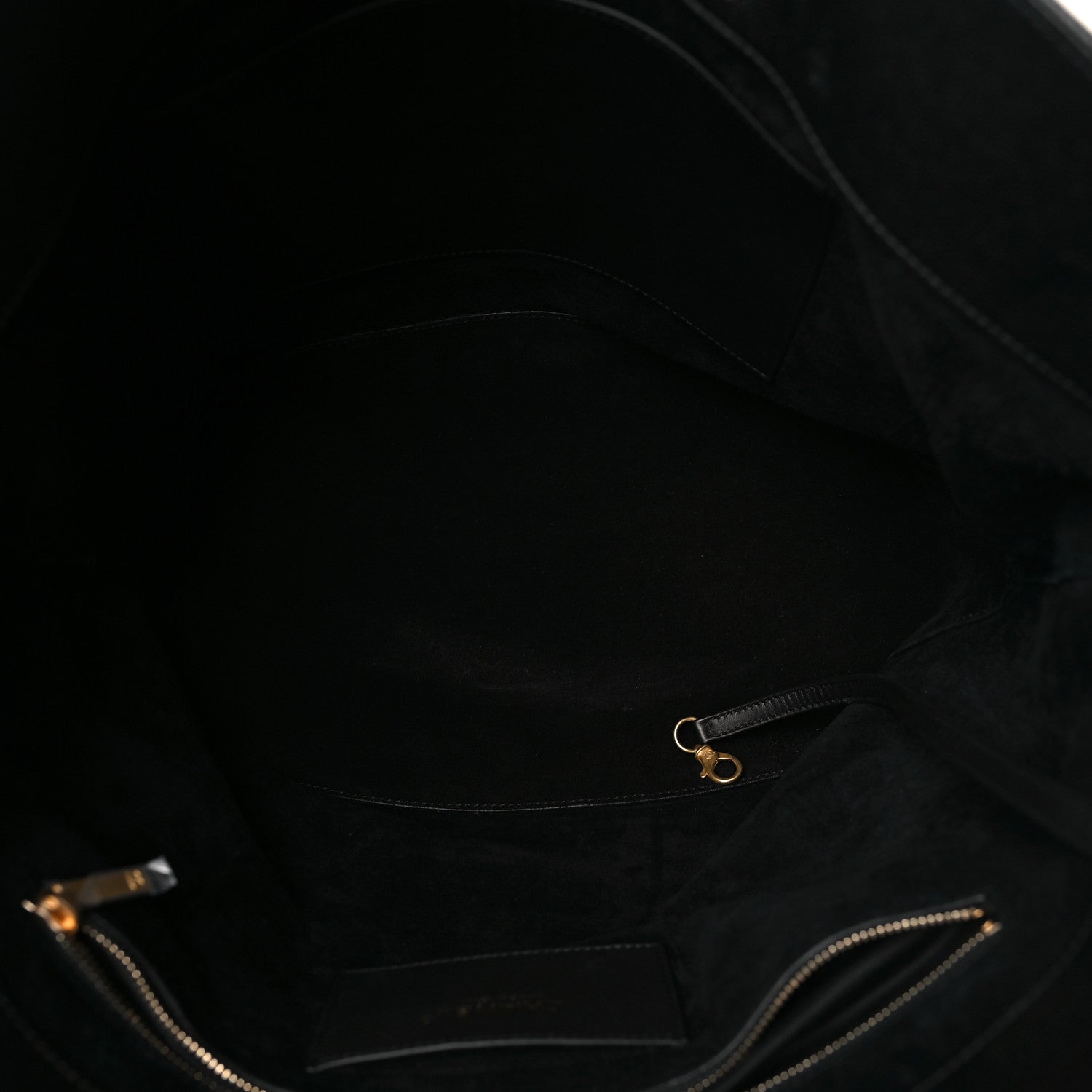 Shiny Caviar Stitched Softly Quilted Tote Black