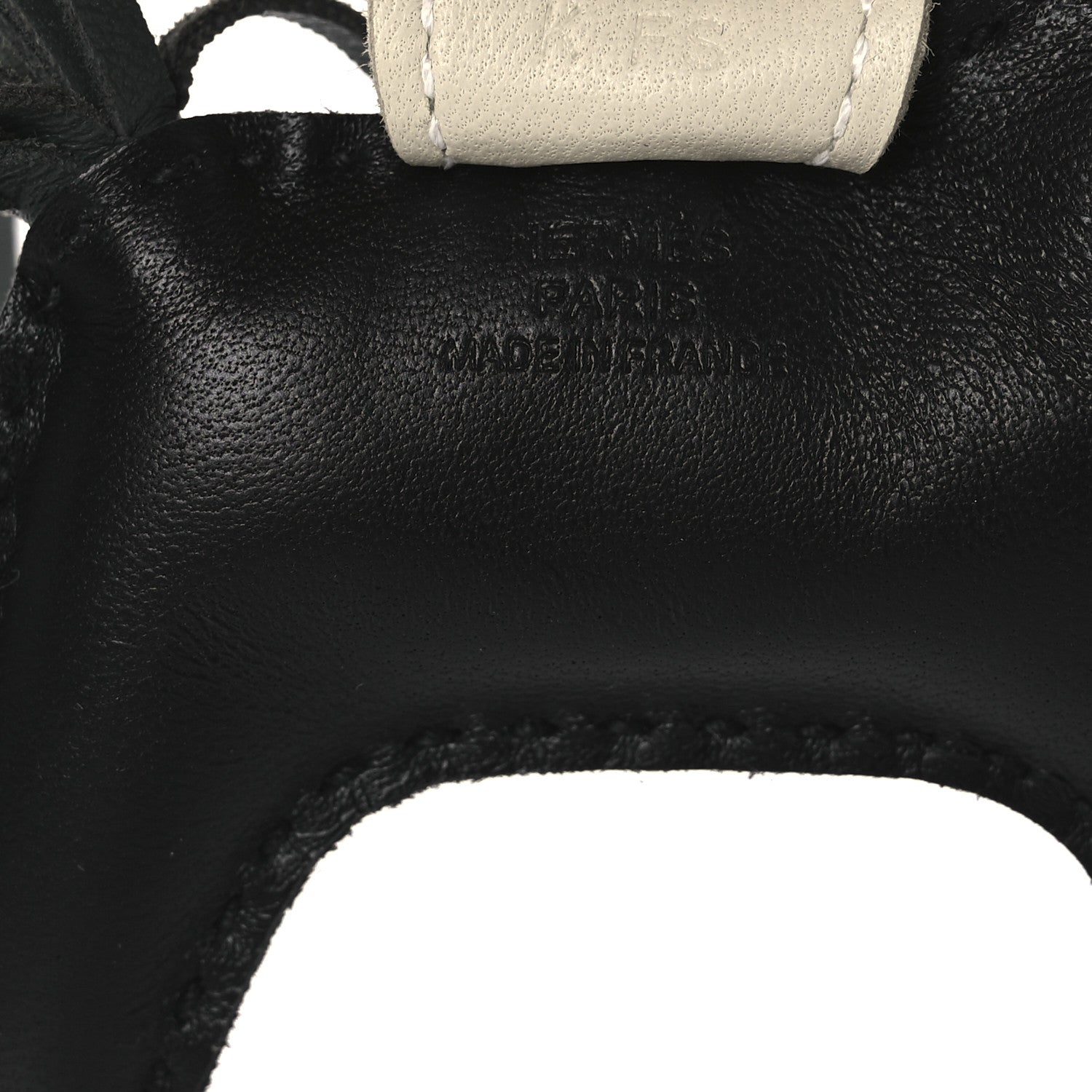 Milo Lambskin Rodeo Horse Bag Charm PM Noir Vert Mangrove Craie