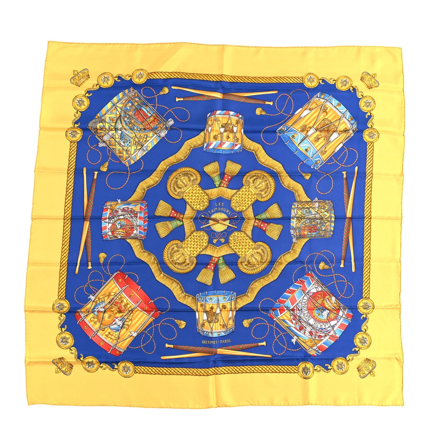 Silk Les Tambours Scarf 90
