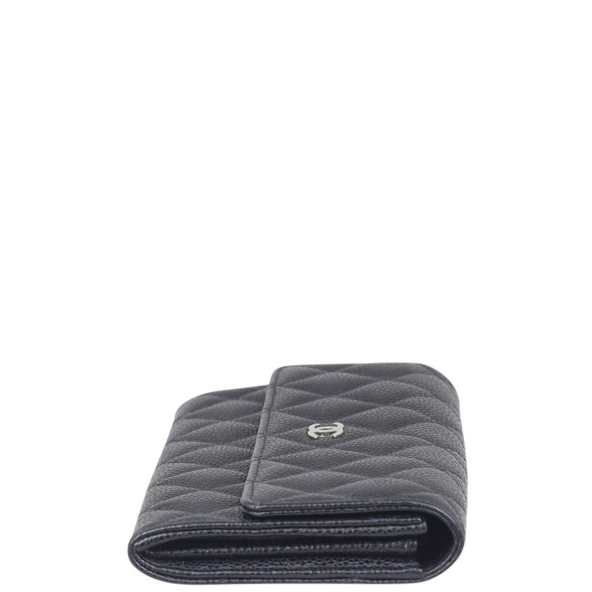Chanel Classic Flap Long Wallet | Caviar Silver Hardware