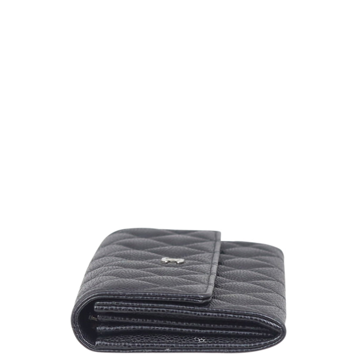 Chanel Classic Flap Long Wallet | Caviar Silver Hardware