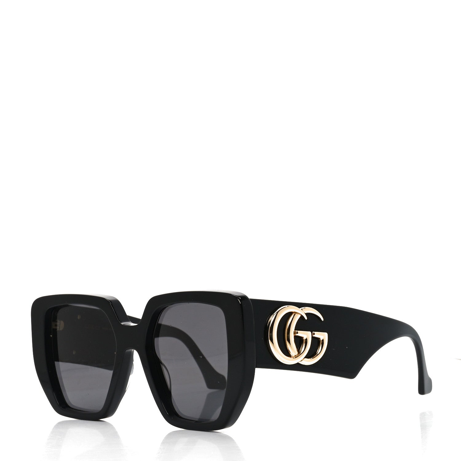 Acetate Square Frame Sunglasses GG0956S Black
