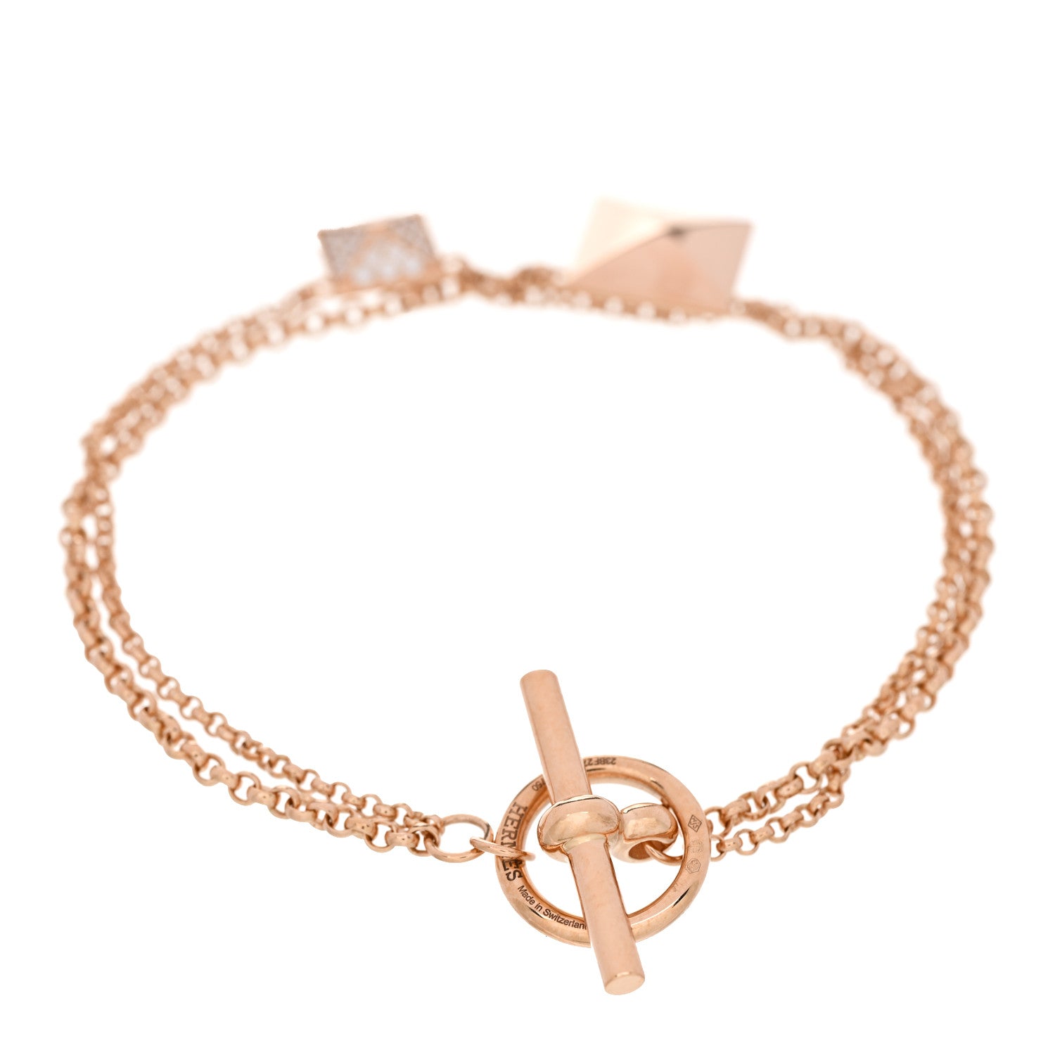 18K Rose Gold Diamond Clou d'H Bracelet