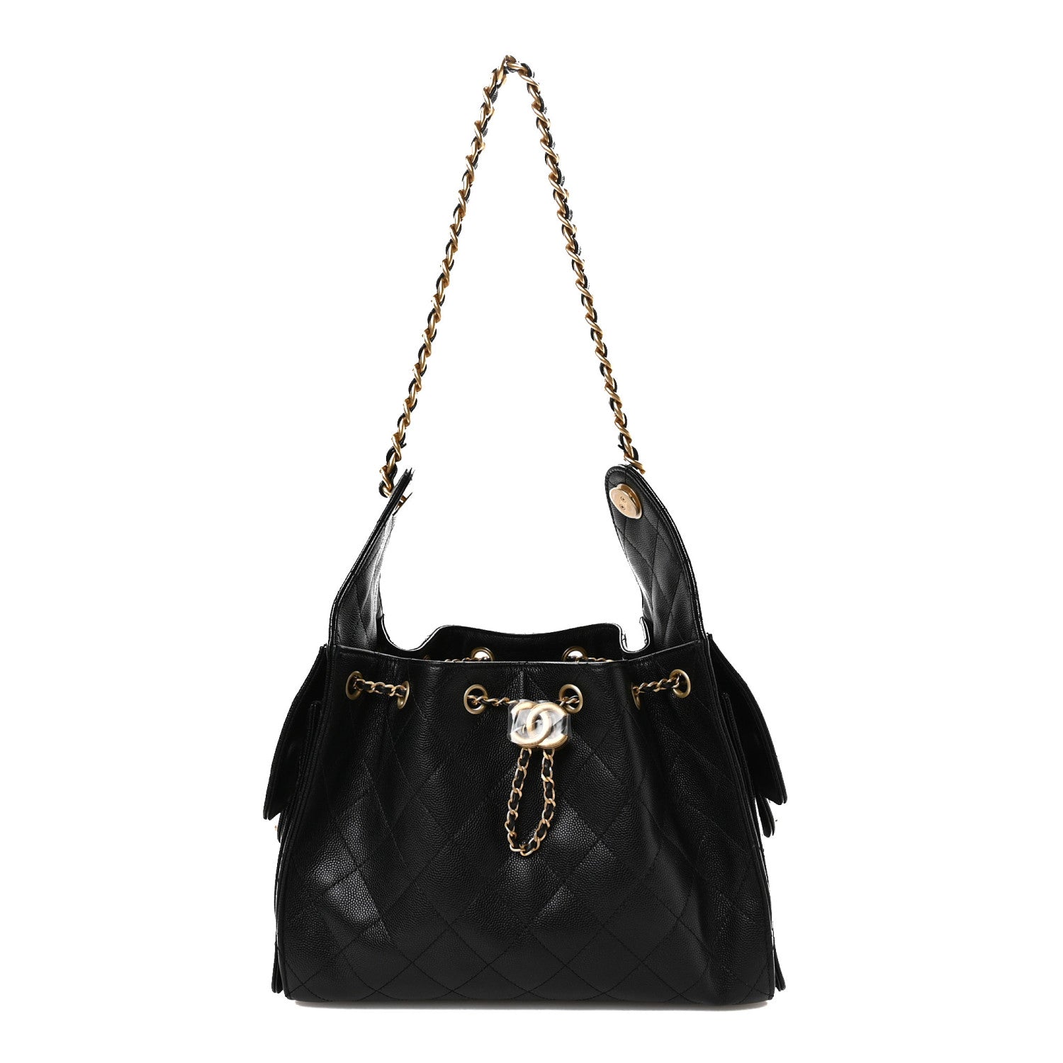 Caviar Quilted Small Chanel 25 Handbag Black