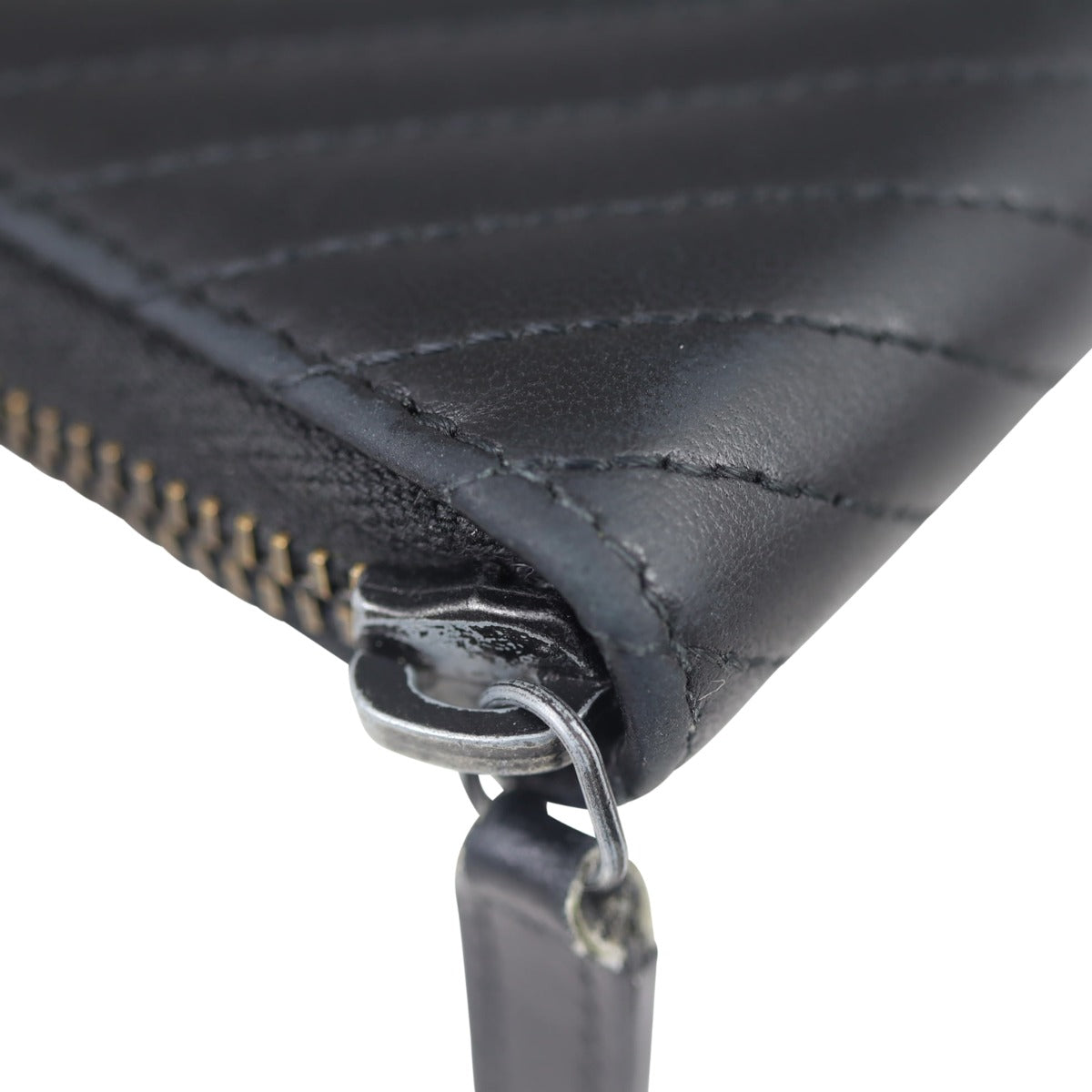 Chanel Chevron Zipped Coin Purse