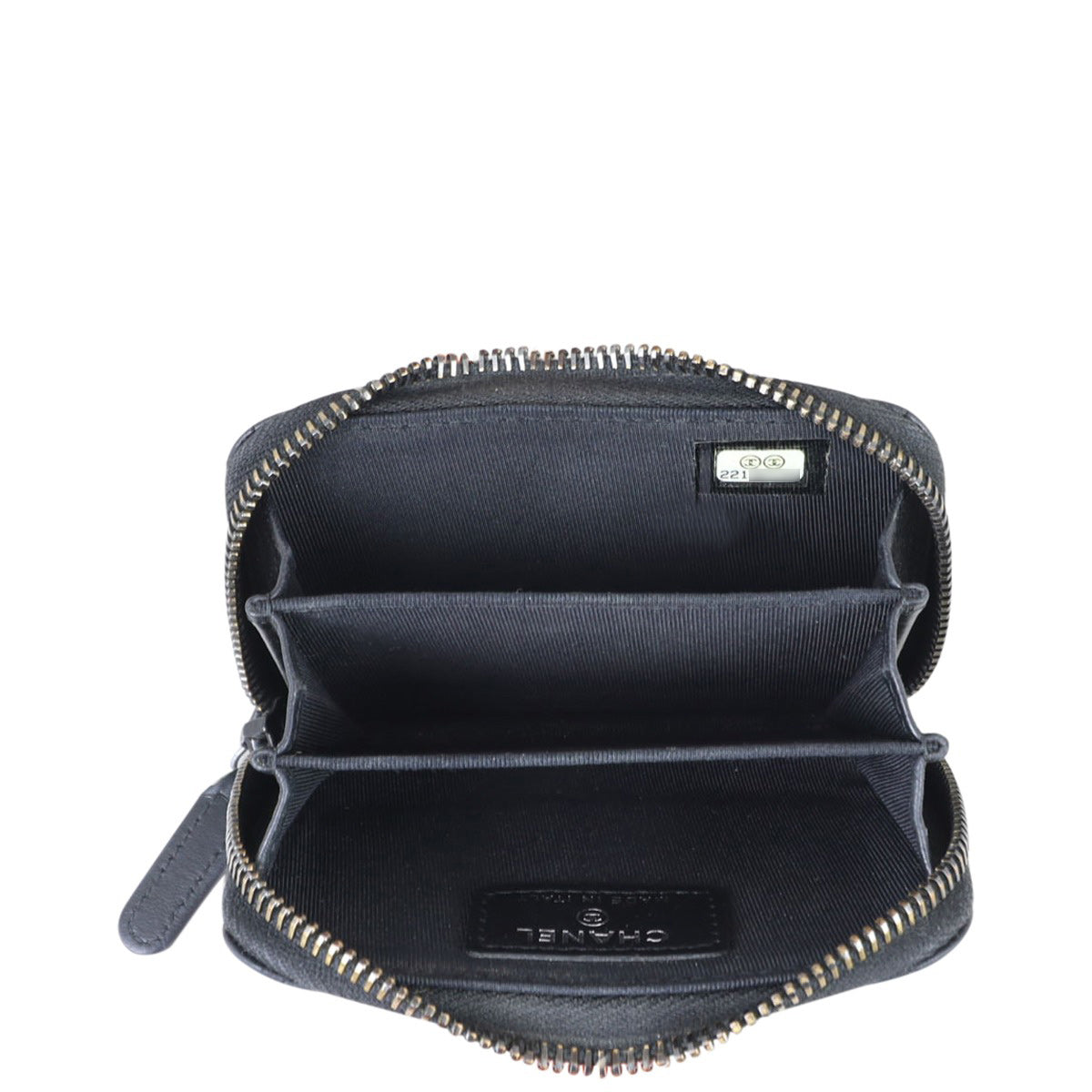 Chanel Chevron Zipped Coin Purse