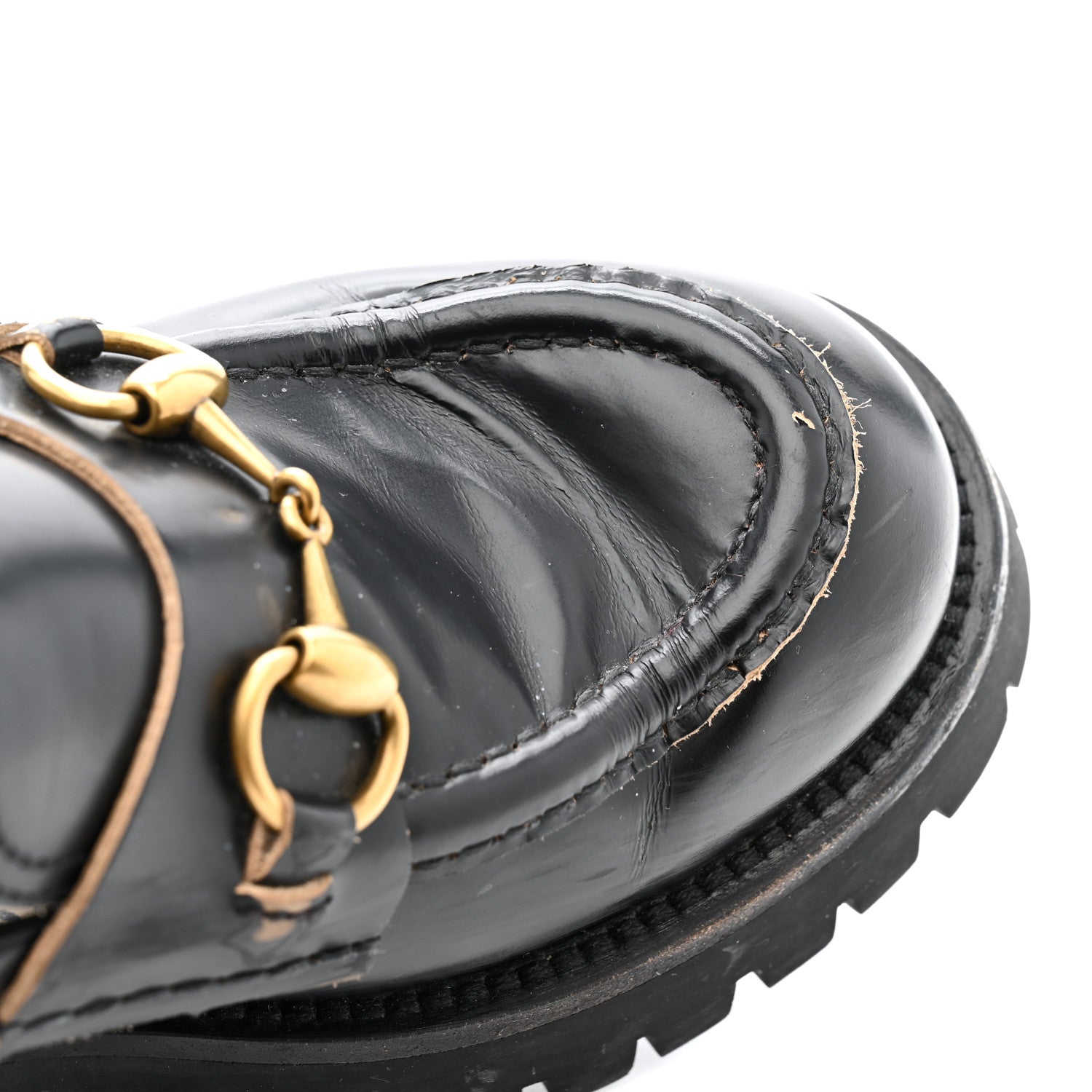 Cordovan Lux Womens Harald Horsebit 25mm Platform Loafers 38.5 Black