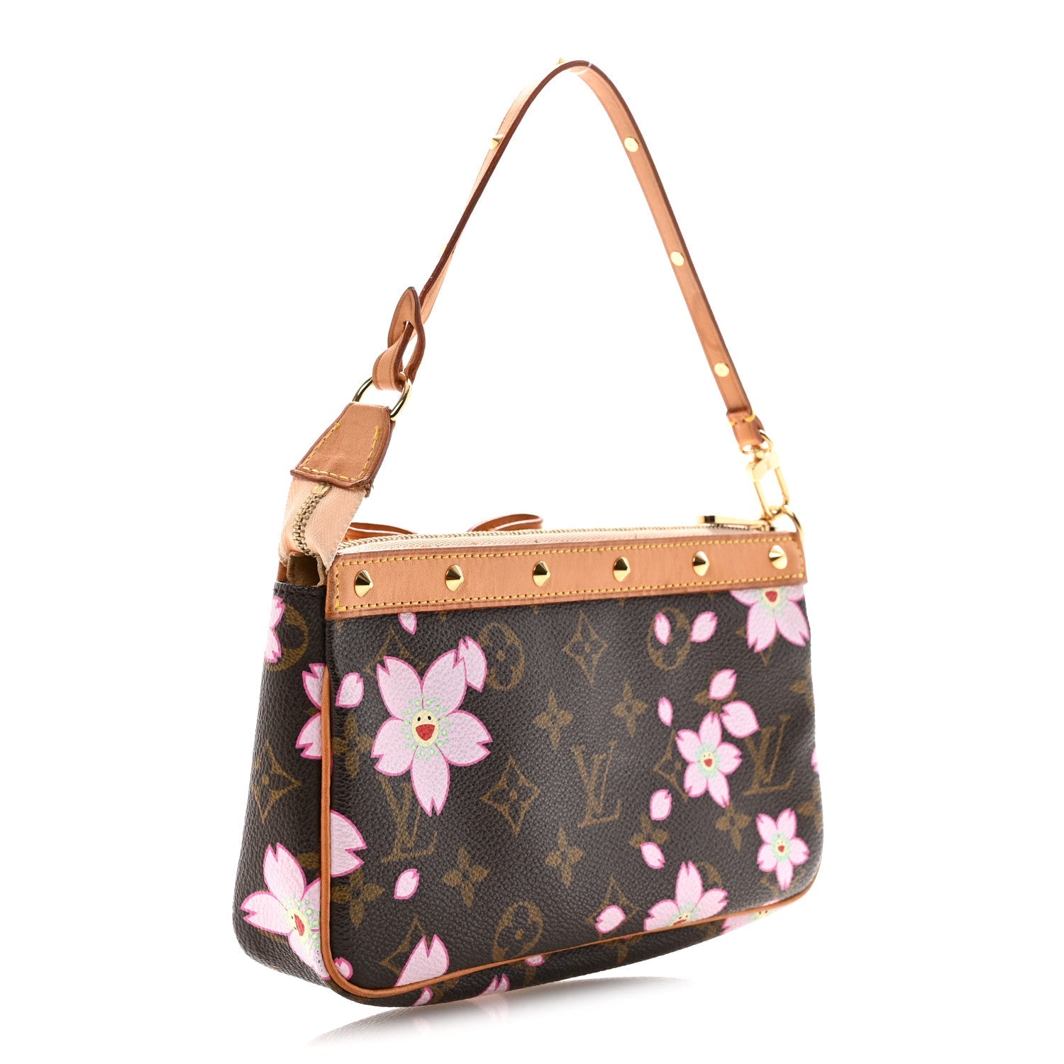 Monogram Cherry Blossom Pochette Accessories Brown