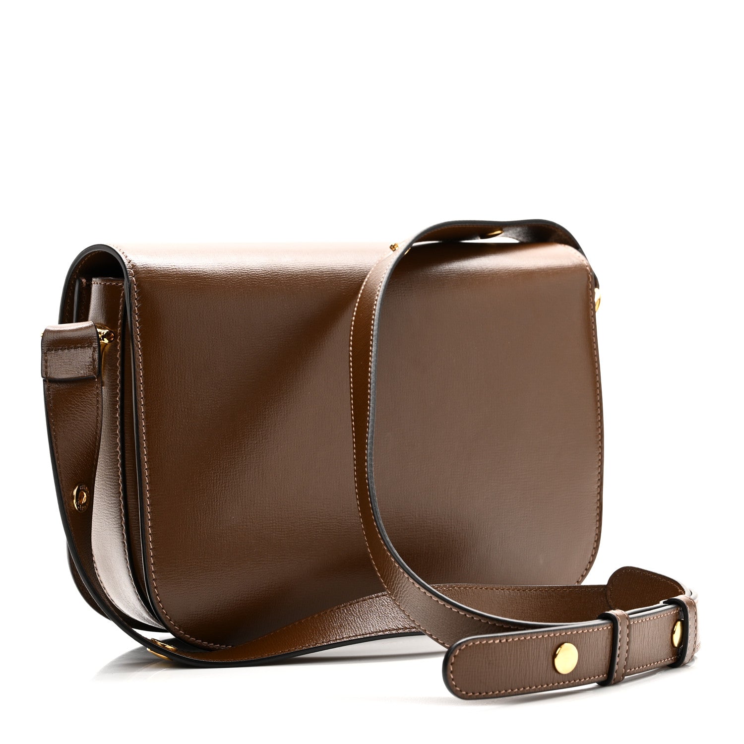 Azalea Calfskin Horsebit 1955 Shoulder Bag Brown Sugar