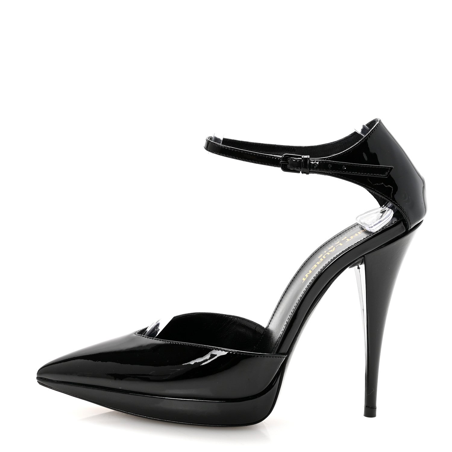 Patent Anja 105 Ankle Strap Pointed Pumps 37 Black
