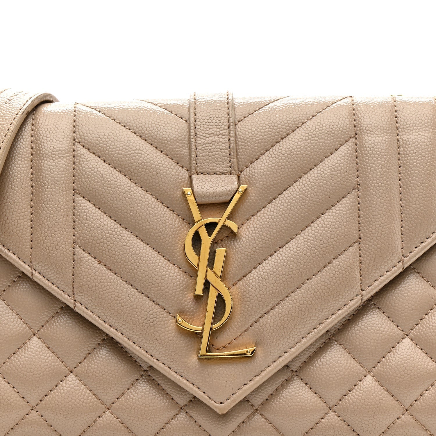 Grain De Poudre Textured Mixed Matelasse Triquilt Small Monogram Satchel Dark Beige