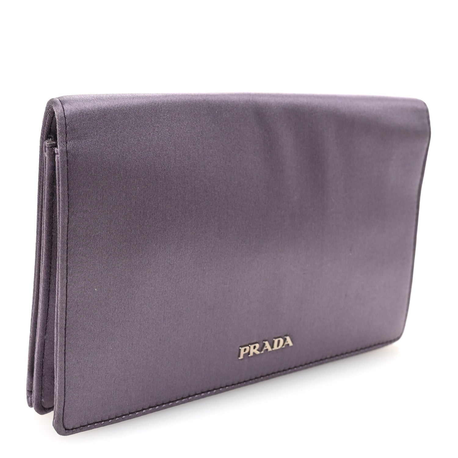Satin Raso Crystal Embellished Clutch Mirtillo