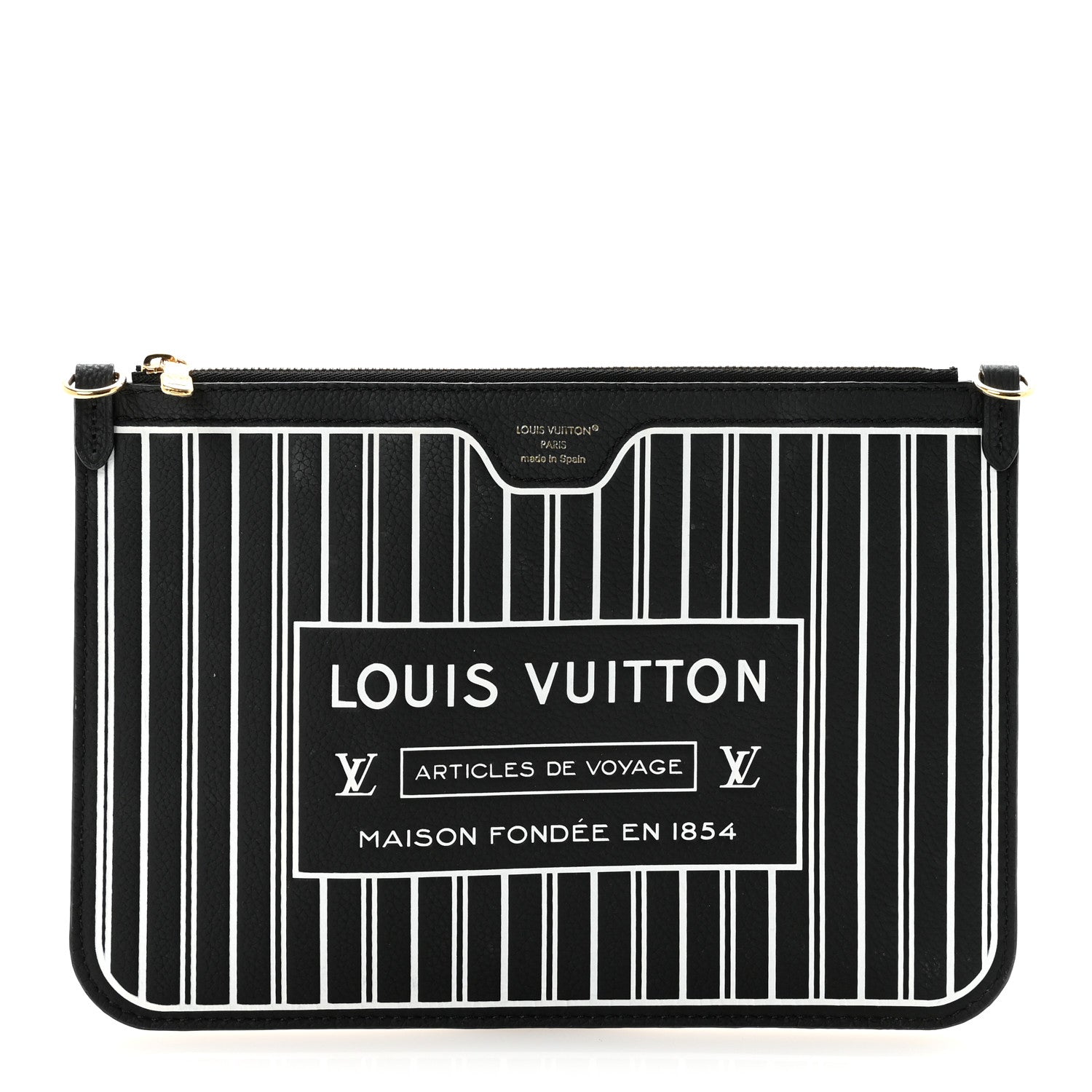 Calfskin Neverfull Inside Out MM Pochette Black