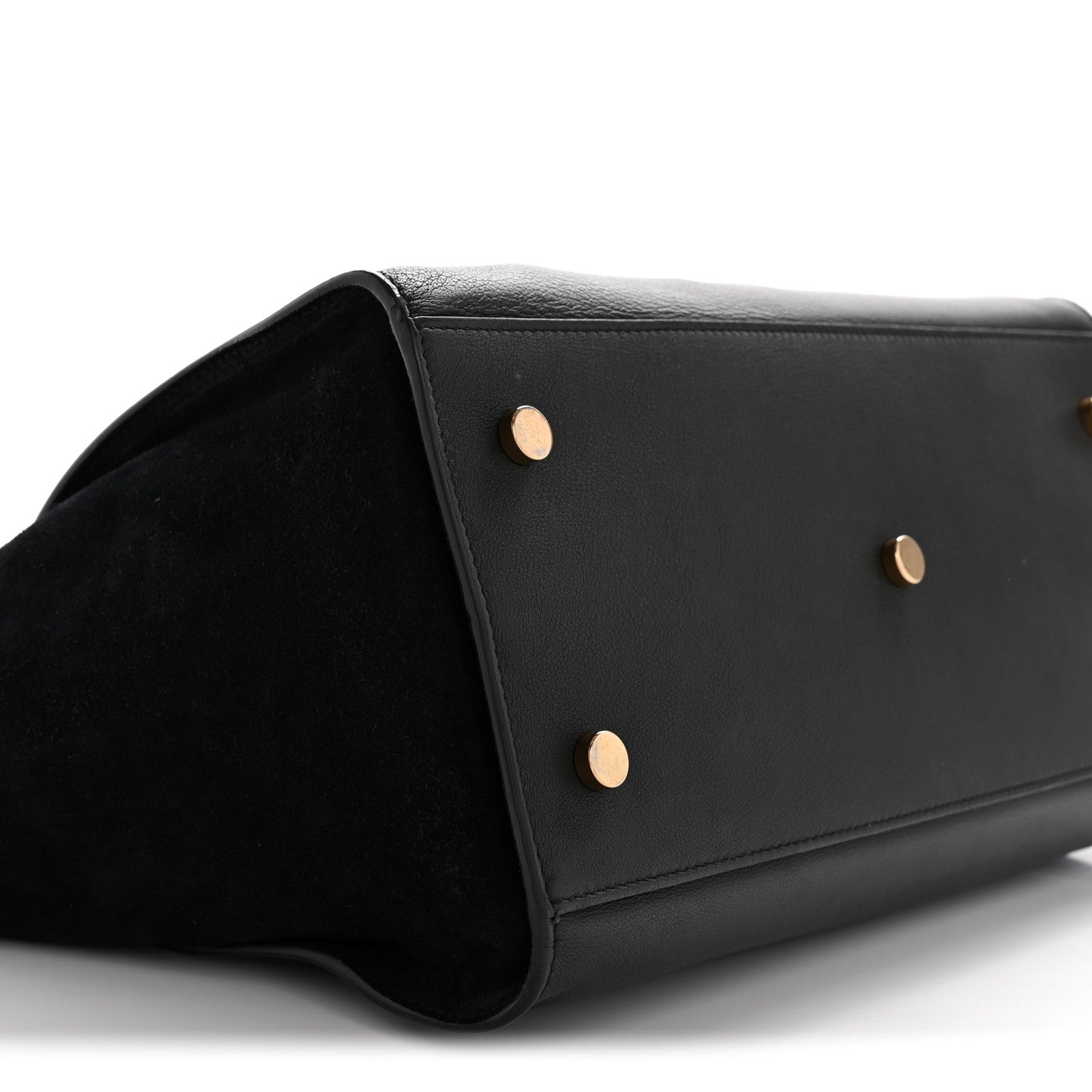 Calfskin Suede Small Monogram Downtown Cabas Black