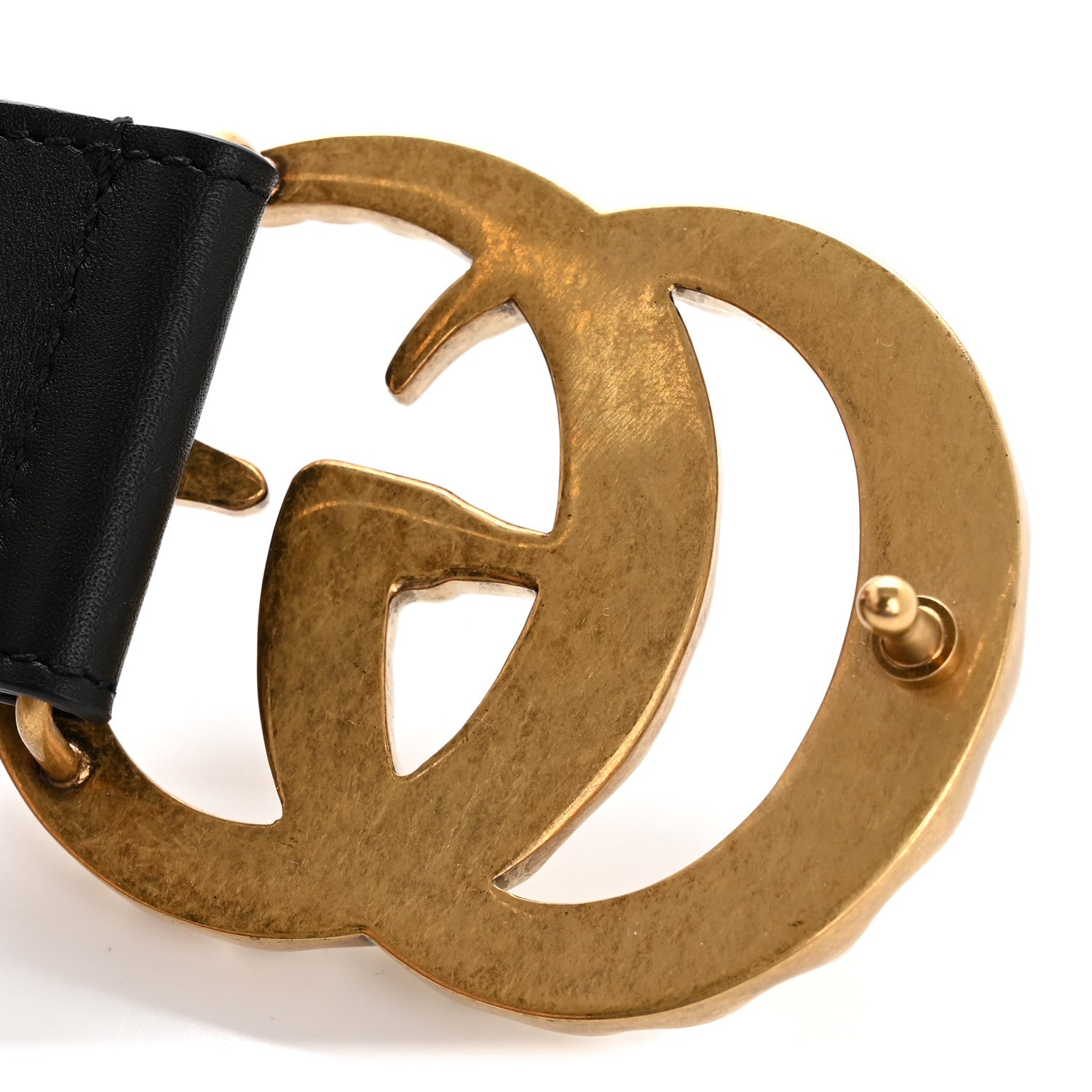 Moon Calfskin Pearl Double G 40mm 75 30 Belt Black Cream