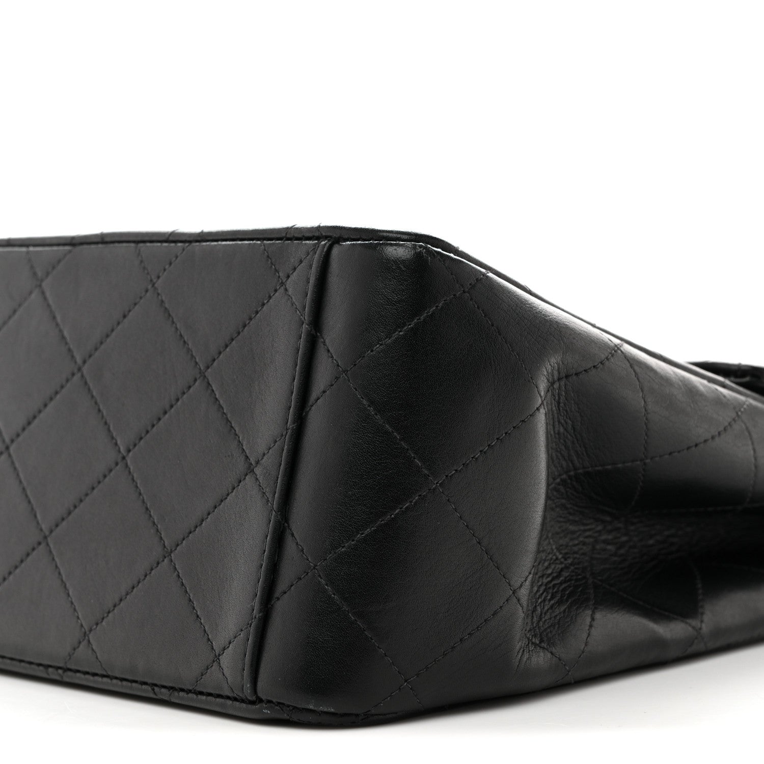 Lambskin Quilted XL Jumbo Single Flap Black
