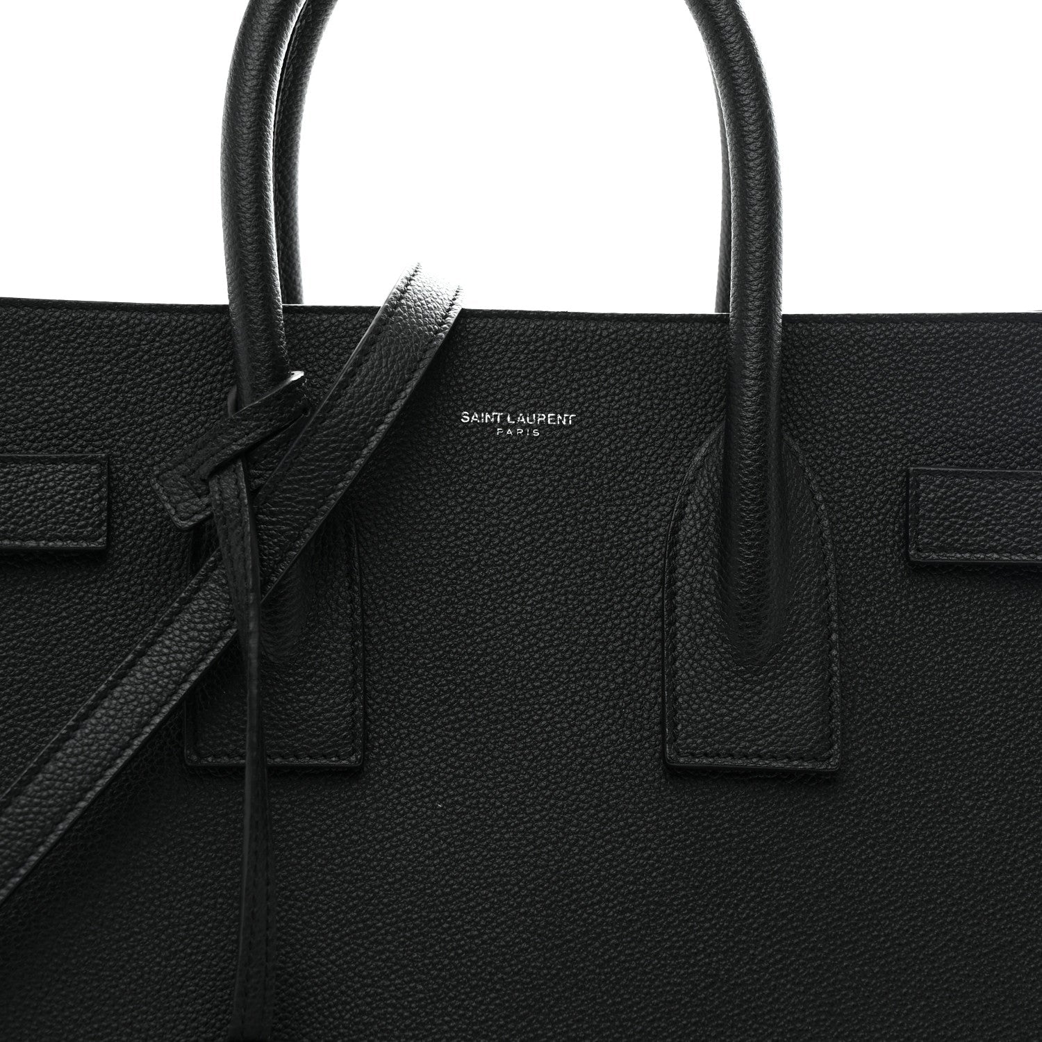 Grained Calfskin Small Sac De Jour Black