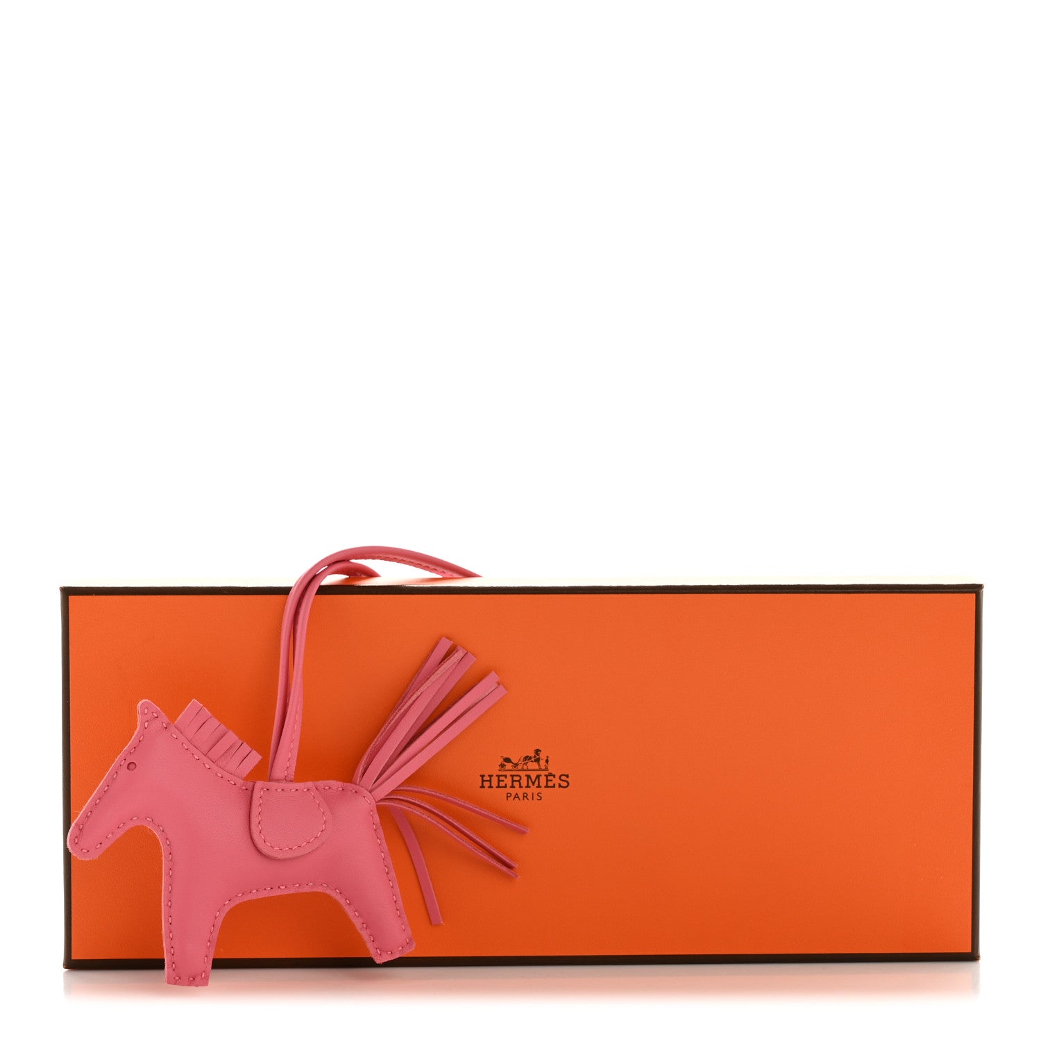 Milo Lambskin Grigri Rodeo Horse Bag Charm PM Rose Azalee
