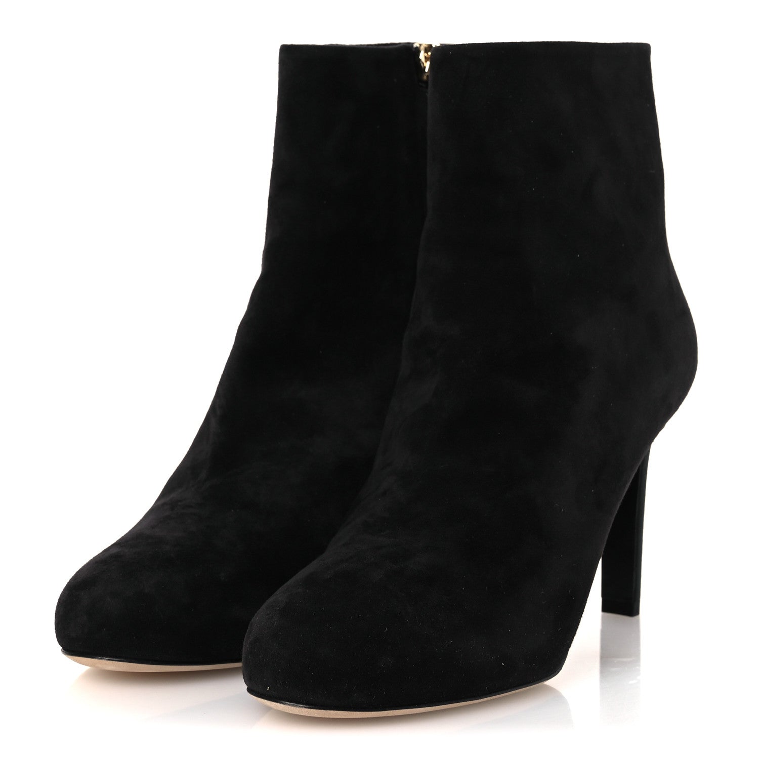 Suede Grosgrain CC Short Boots 36.5 Black
