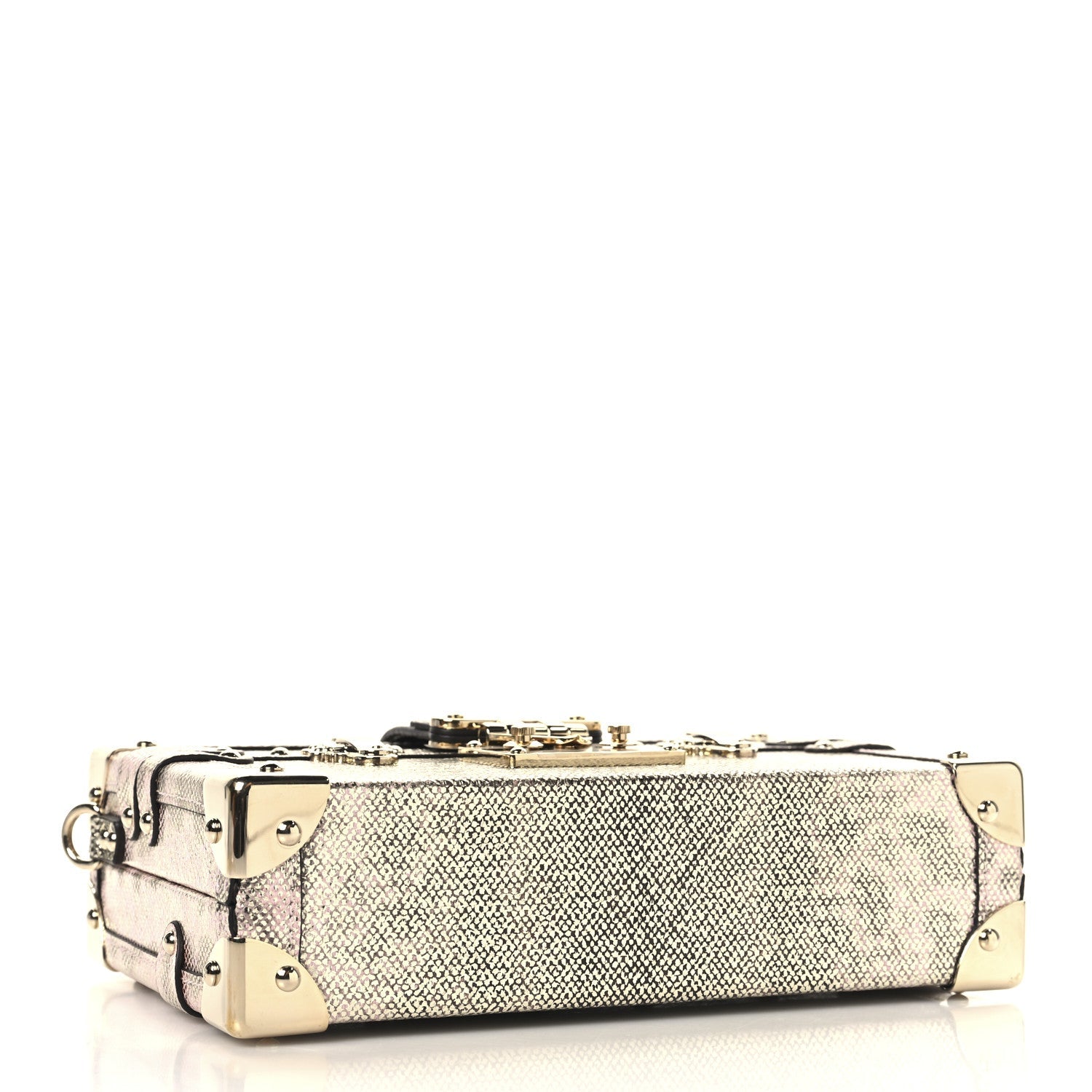 Lizard Petite Malle Silver
