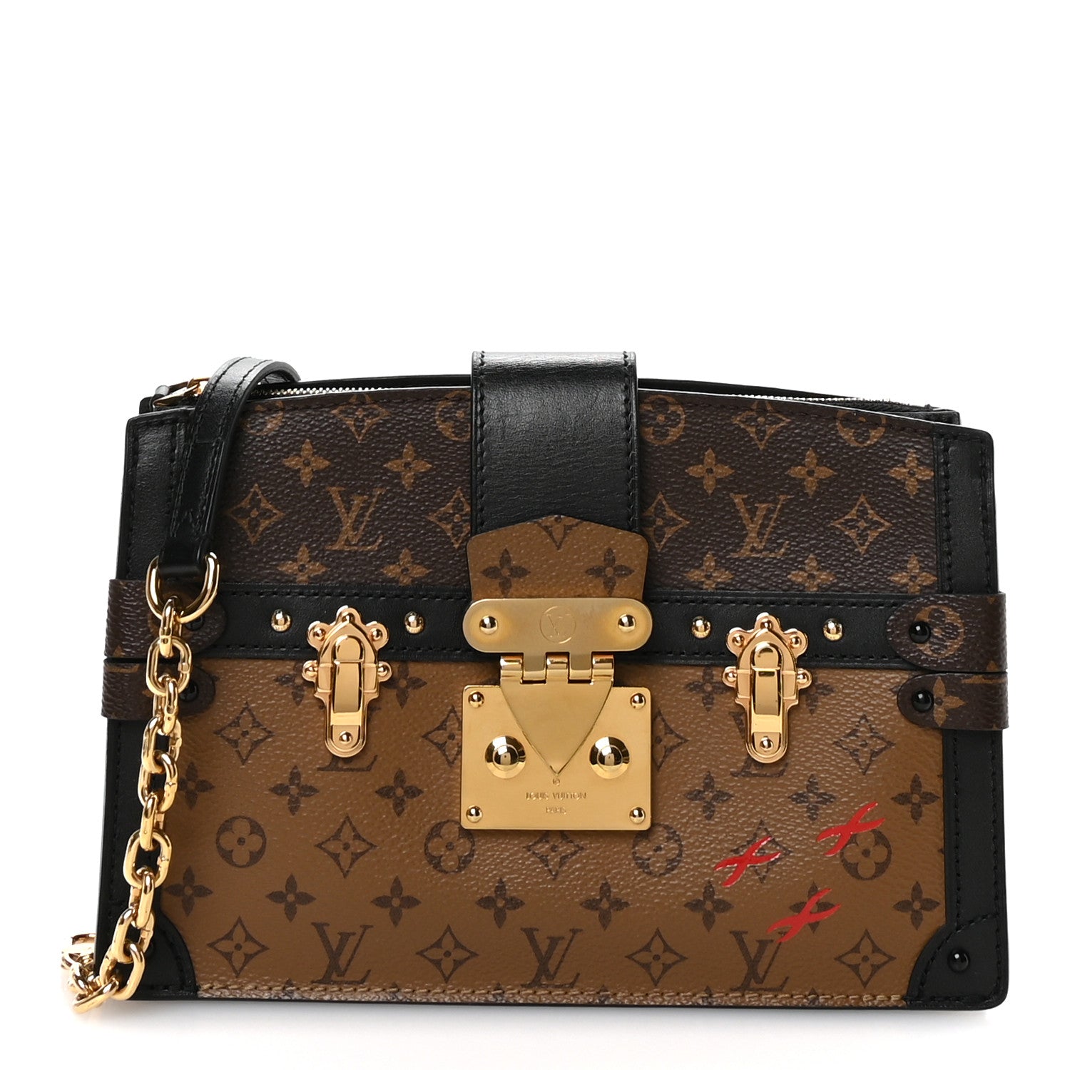 Reverse Monogram Trunk Clutch