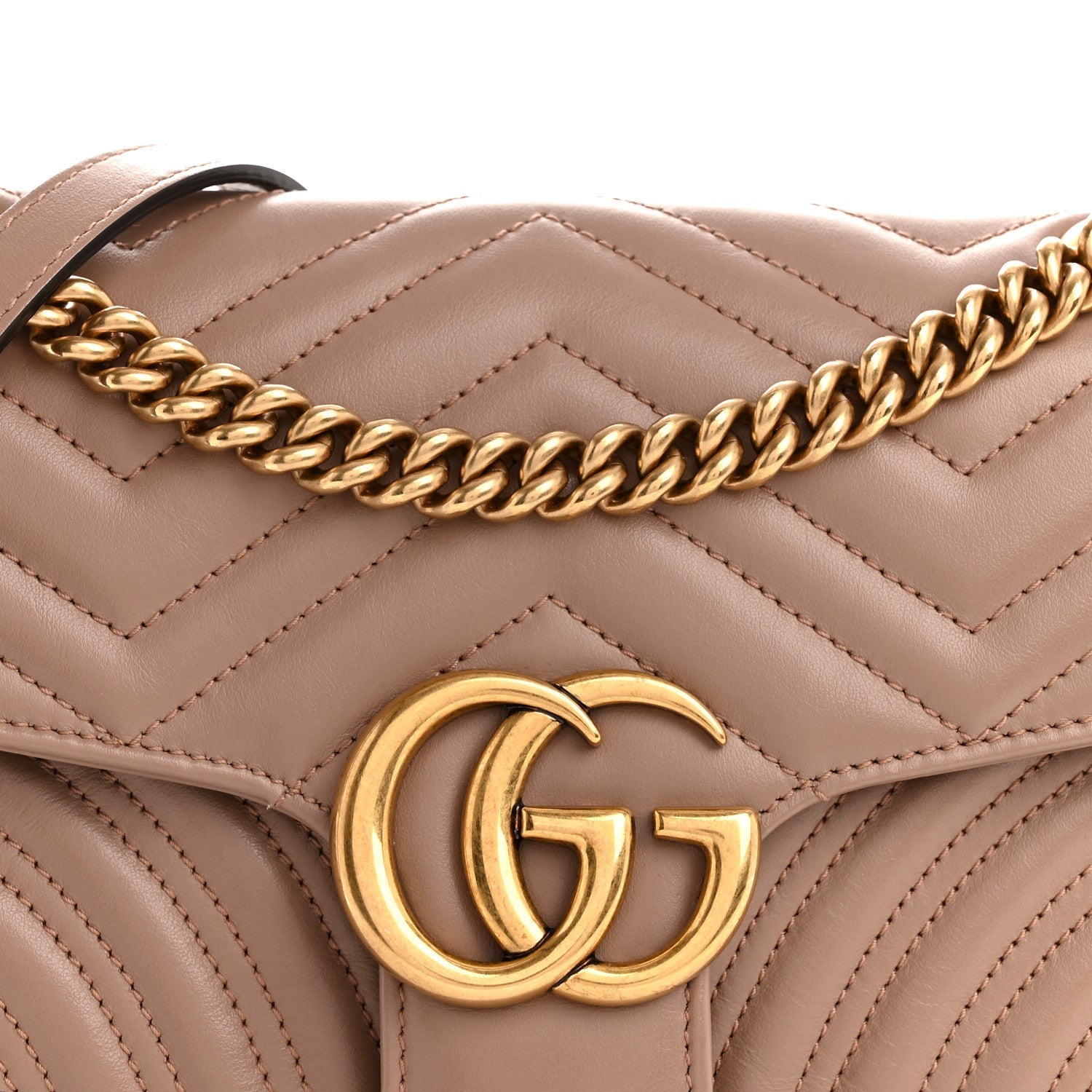 Calfskin Matelasse Small GG Marmont Shoulder Bag Porcelain Rose