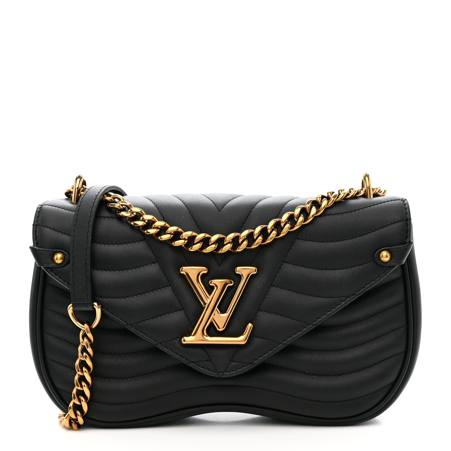 Calfskin New Wave Chain MM Black