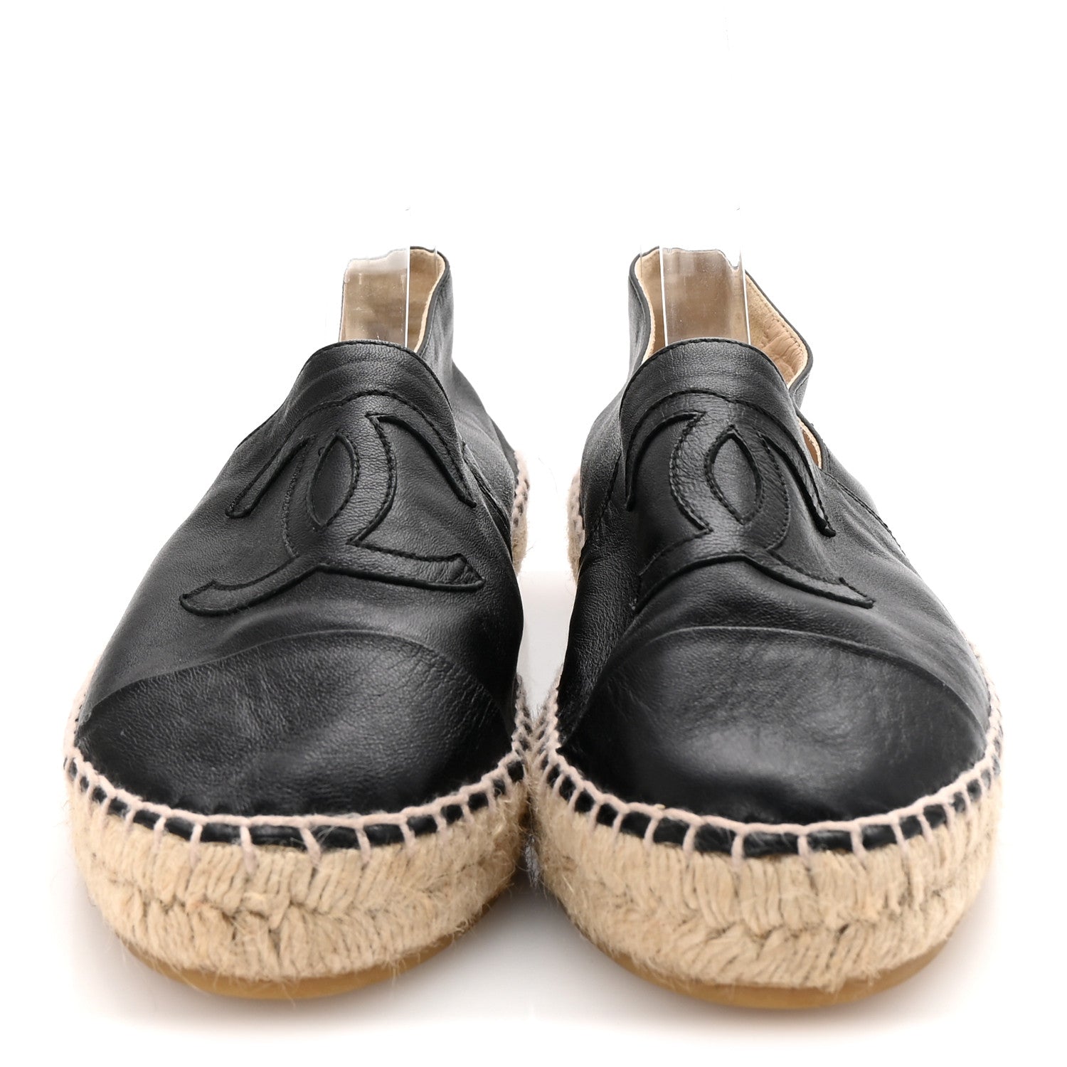 Lambskin CC Espadrilles 37 Black