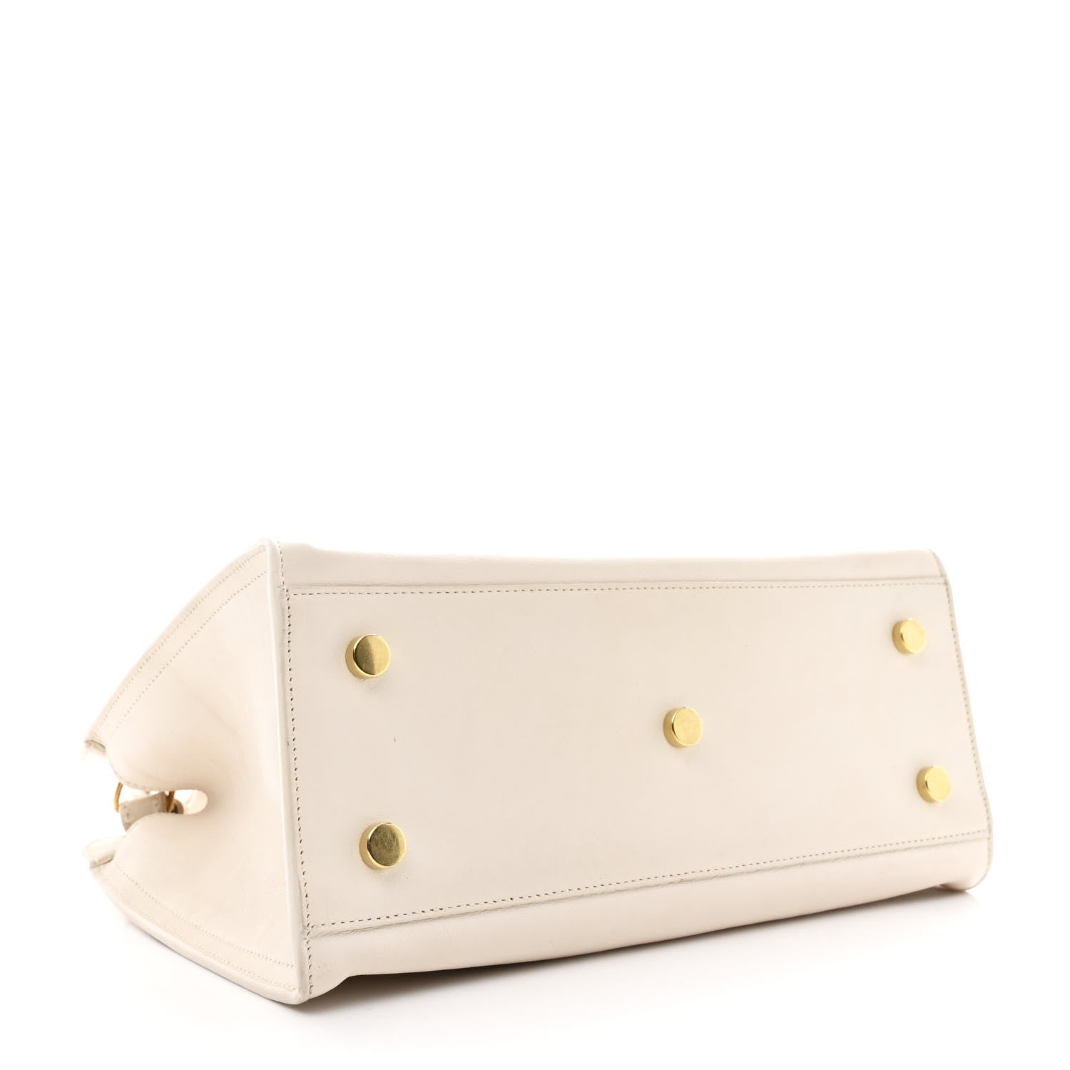 Calfskin Baby Monogram Cabas Dove White