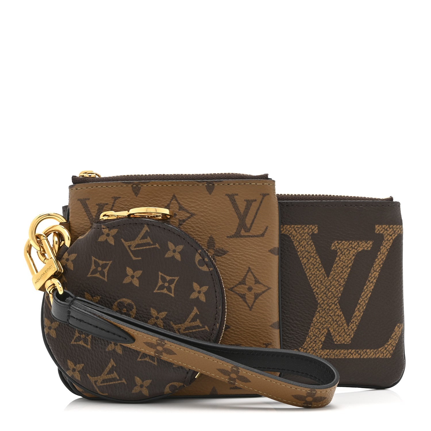 Reverse Monogram Giant Trio Pouch