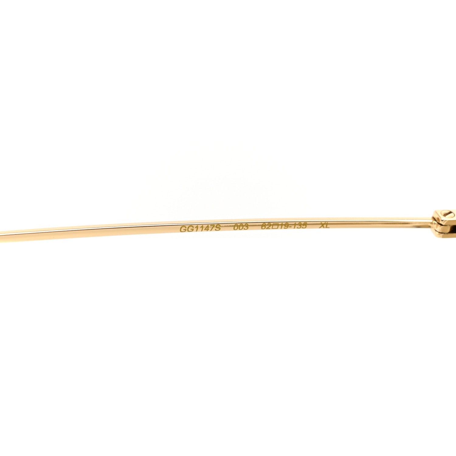 Acetate Detachable Charm Square Frame Sunglasses GG1147S Gold