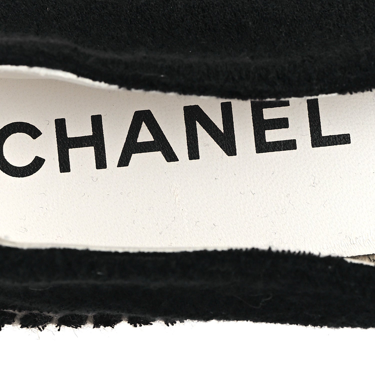 Cotton Lambskin CC Espadrilles 41 Black White