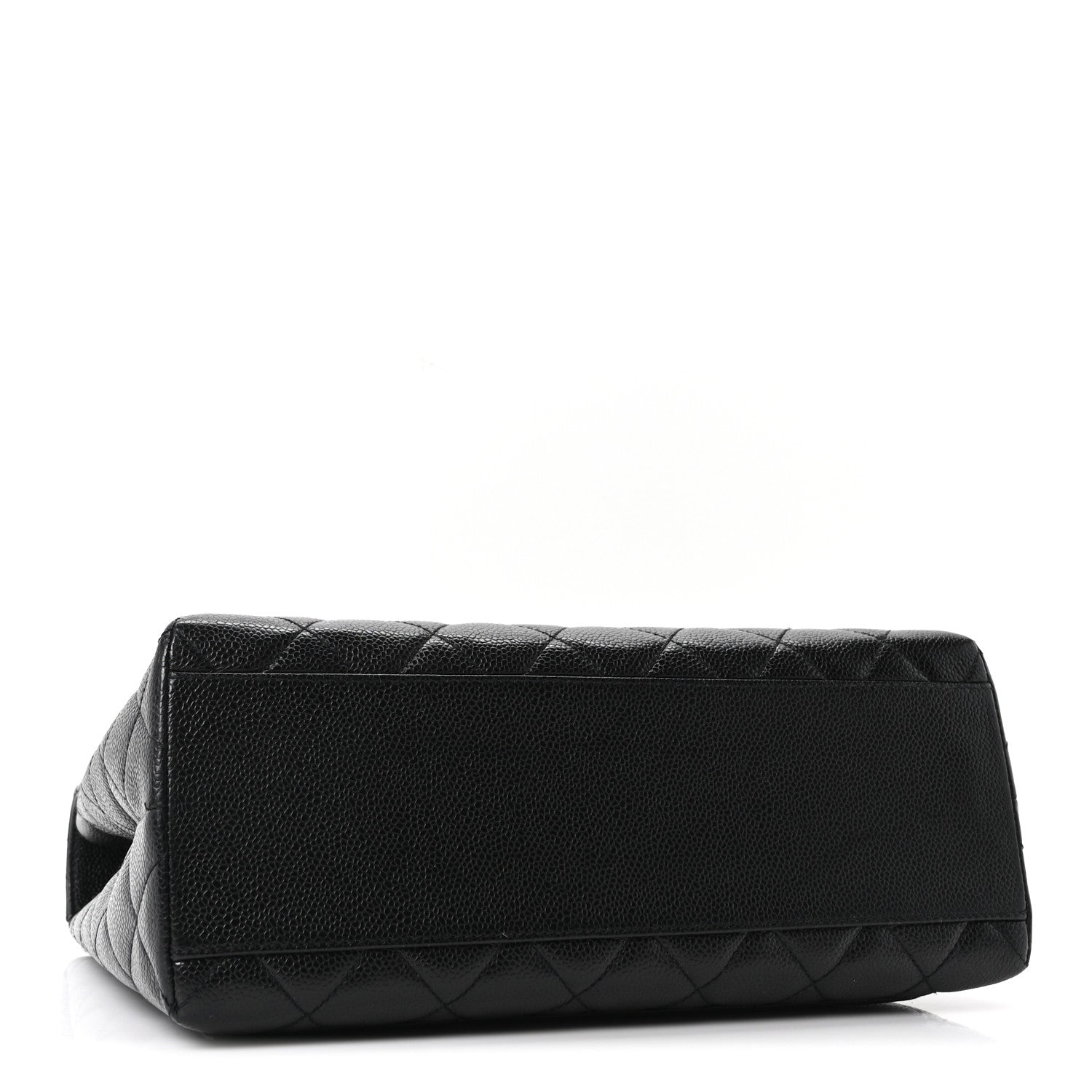 Caviar Quilted Jumbo Kelly Flap Black