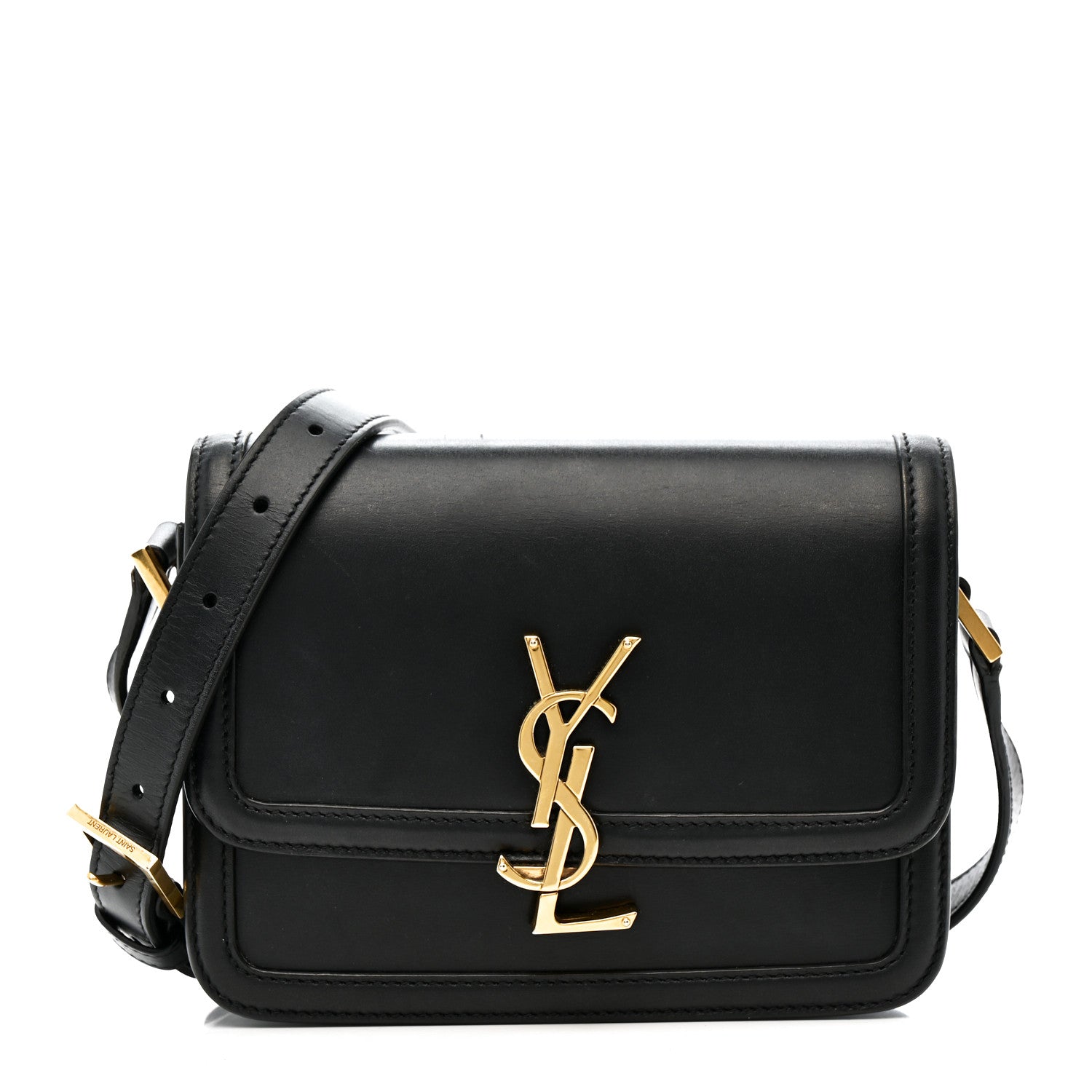 Smooth Calfskin Small Solferino Satchel Black
