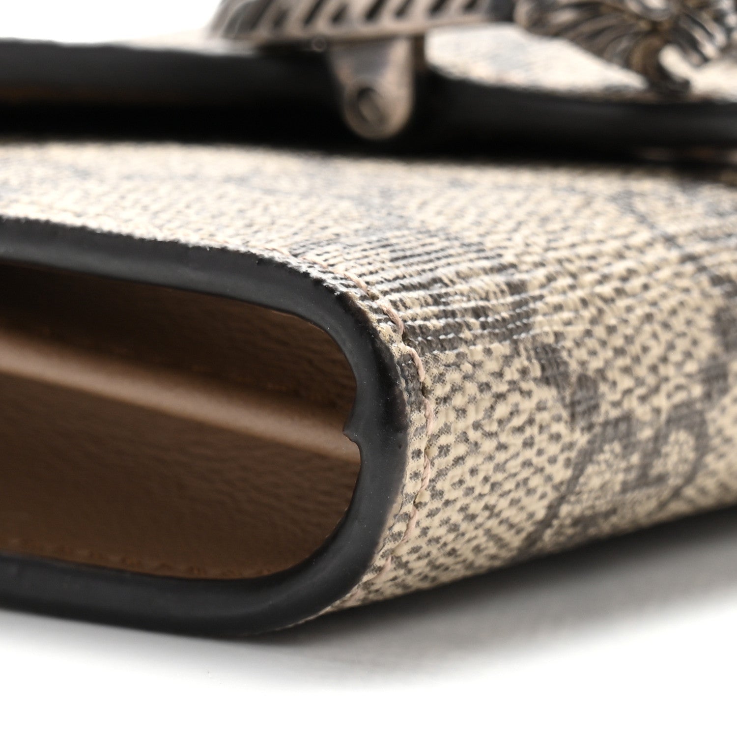 GG Supreme Monogram Dionysus Coin Purse Taupe