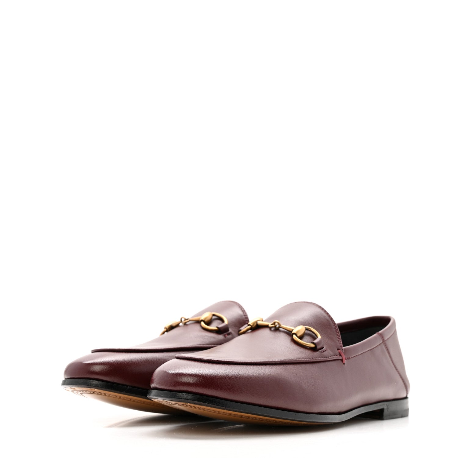Lambskin Womens Brixton Horsebit Loafers 36.5 Vintage Bordeaux