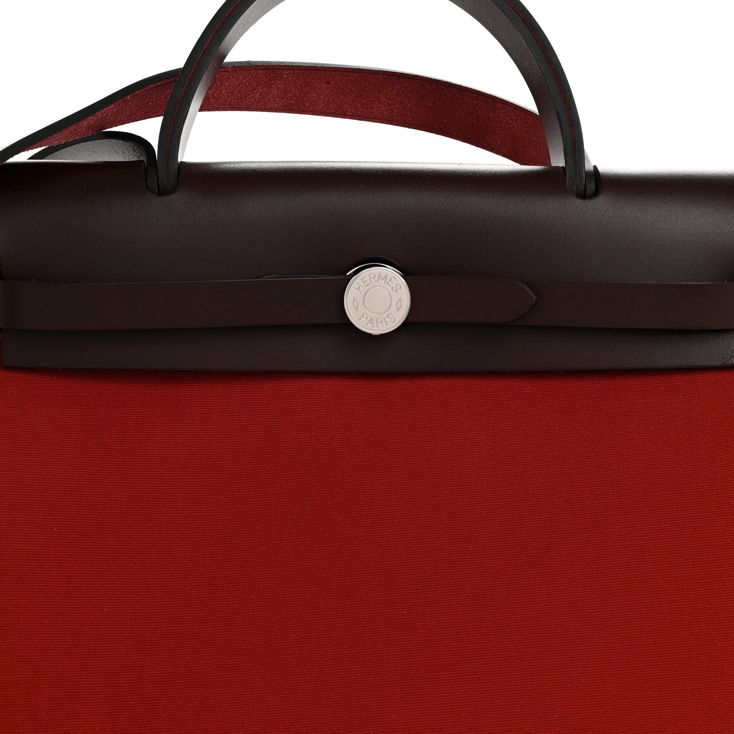 Military Toile Vache Hunter Tri-Color Herbag Zip Retourne 31 PM Rouge H Rouge Sellier Rose Mexico