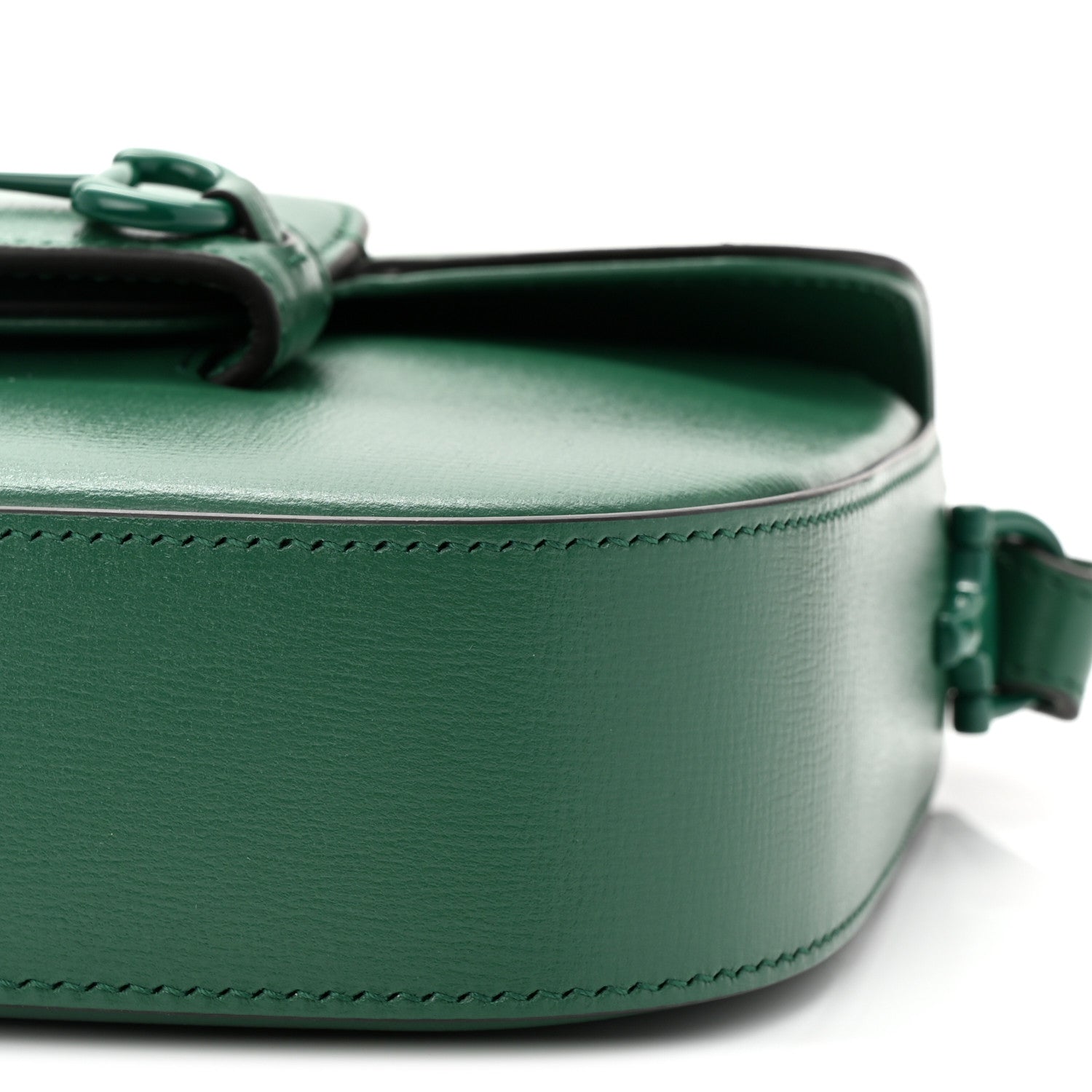 Azalea Calfskin Web Monochrome Horsebit 1955 Shoulder Bag Emerald