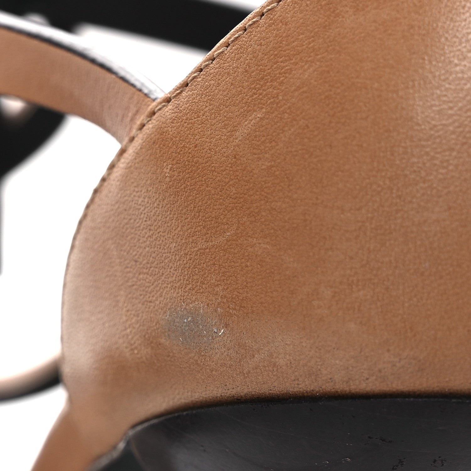 Calfskin Cassandra 100 Sandals 38.5 Gold Brown