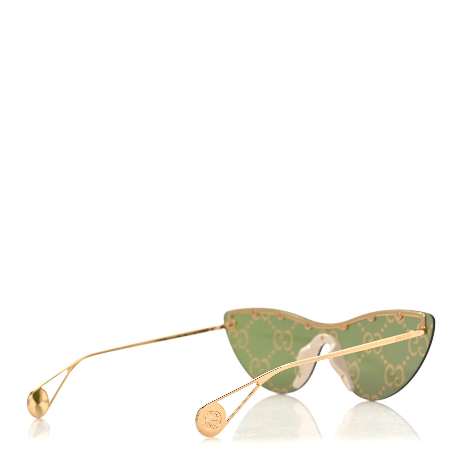 Metal Rimless Star Studded Monogram 90mm Cat Eye GG0666S Sunglasses Mirror Purple