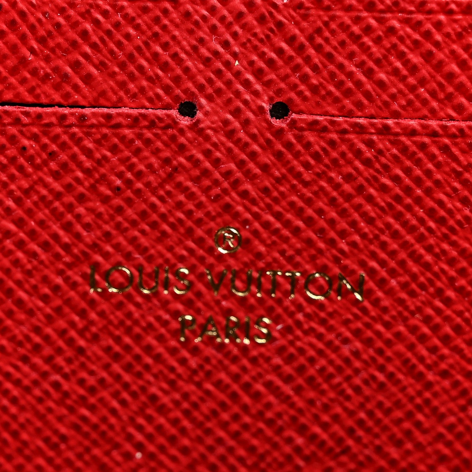 Damier Ebene Clemence Wallet Cherry