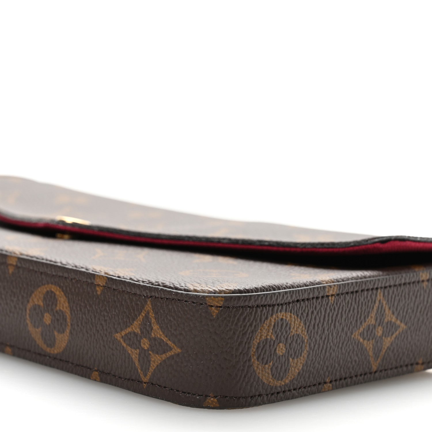 Monogram Pochette Felicie Chain Wallet Fuchsia