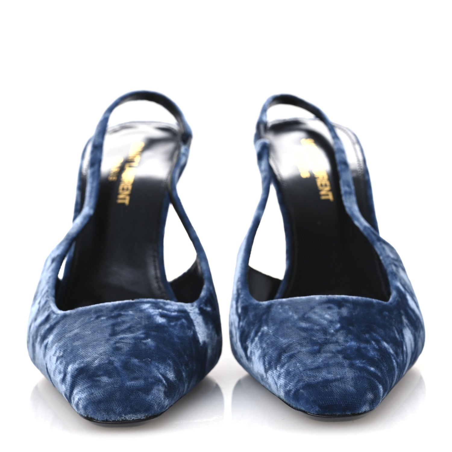 Velluto Mastrop Tom 90 Dream Slingback Pumps 37 Denim