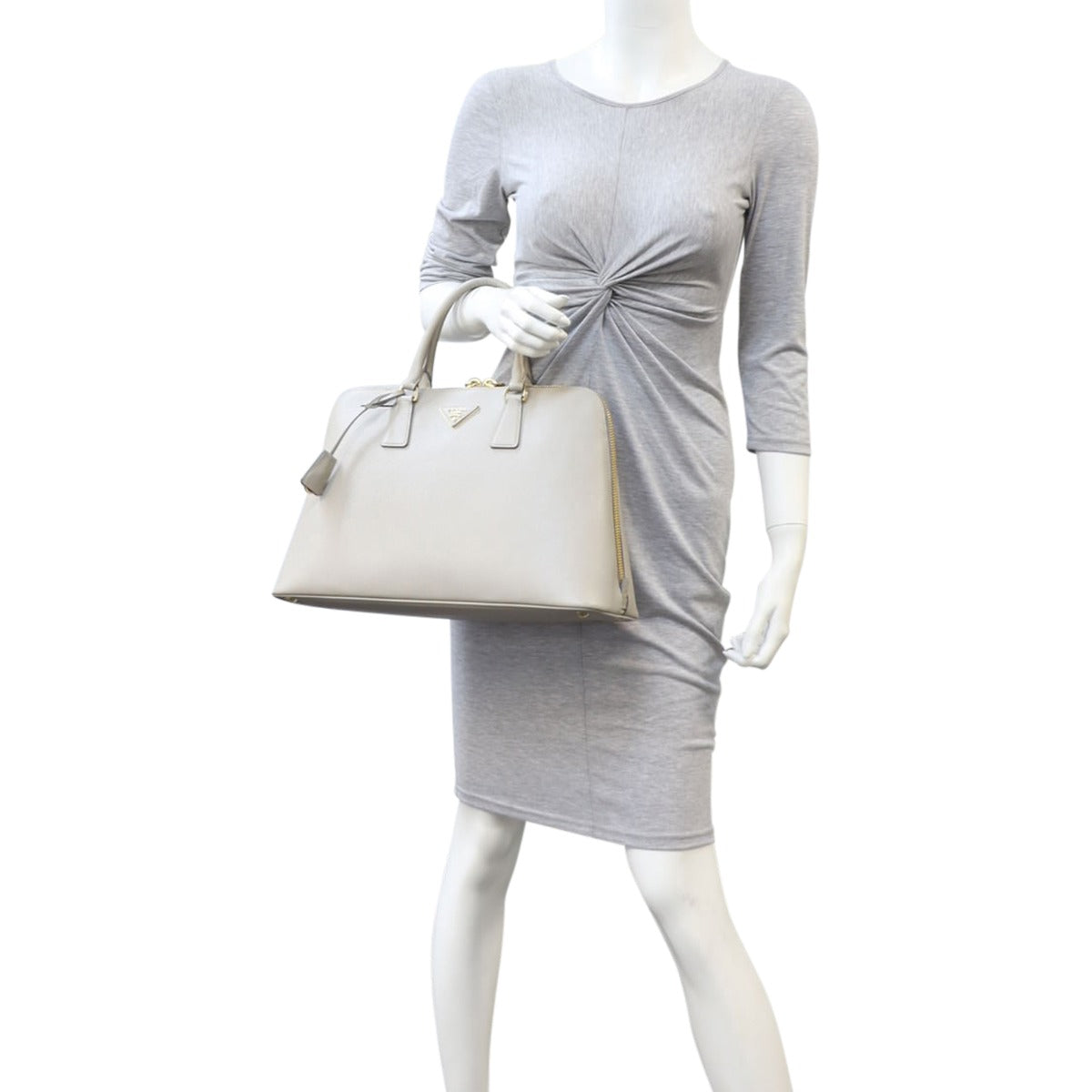 Prada Saffiano Lux Bauletto Tote